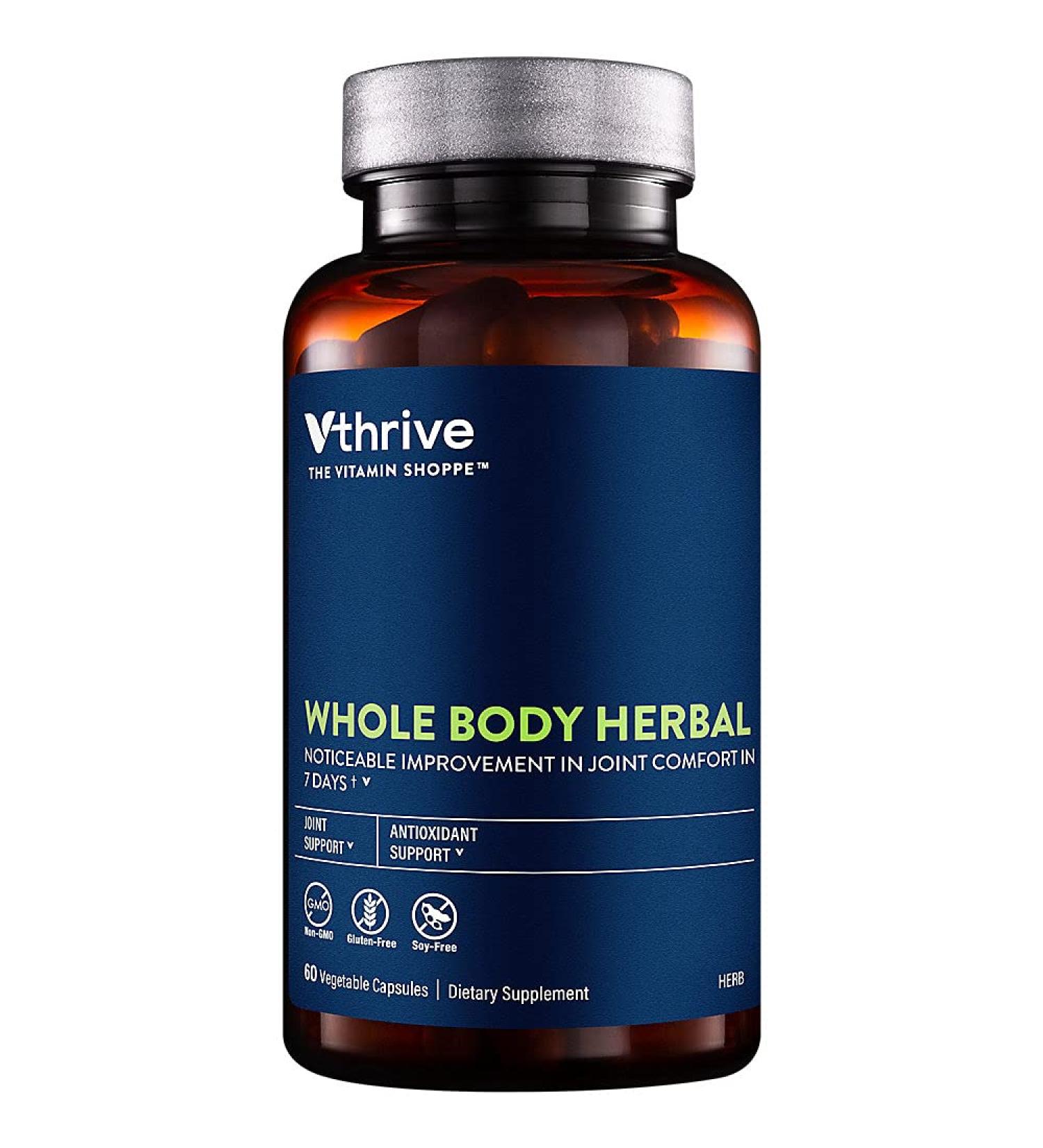 Whole Body Herbal - Joint & Antioxidant Support | 60 Vegetarian Capsules | Boost Your Wellness - Buy Online on GoSupps.com