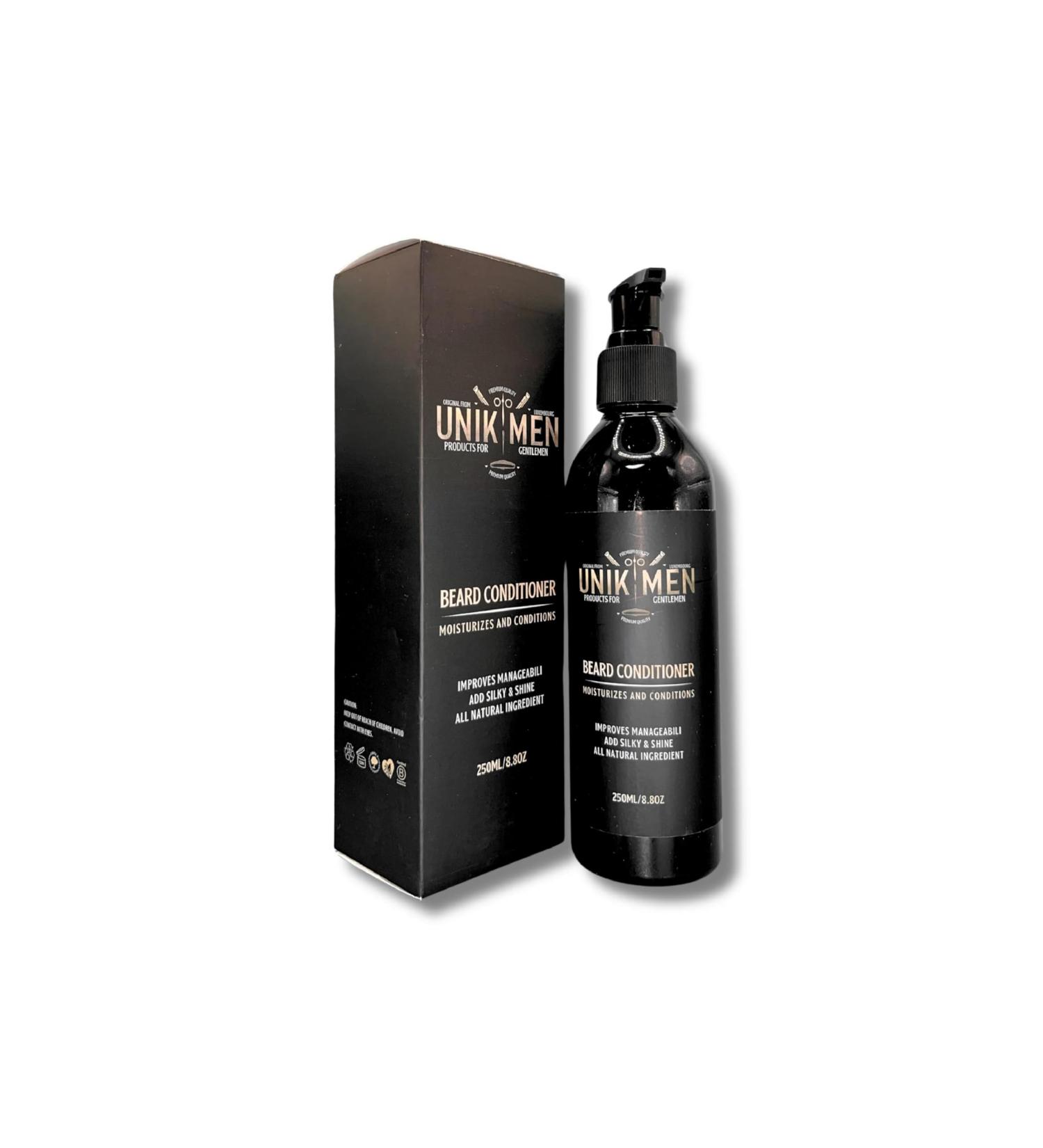 Unik Men Conditionneur pour Barbe avec Huile de Jojoba Aloe Vera et Vitamine E Soin Revitalisant 250ml - Buy Online on GoSupps.com