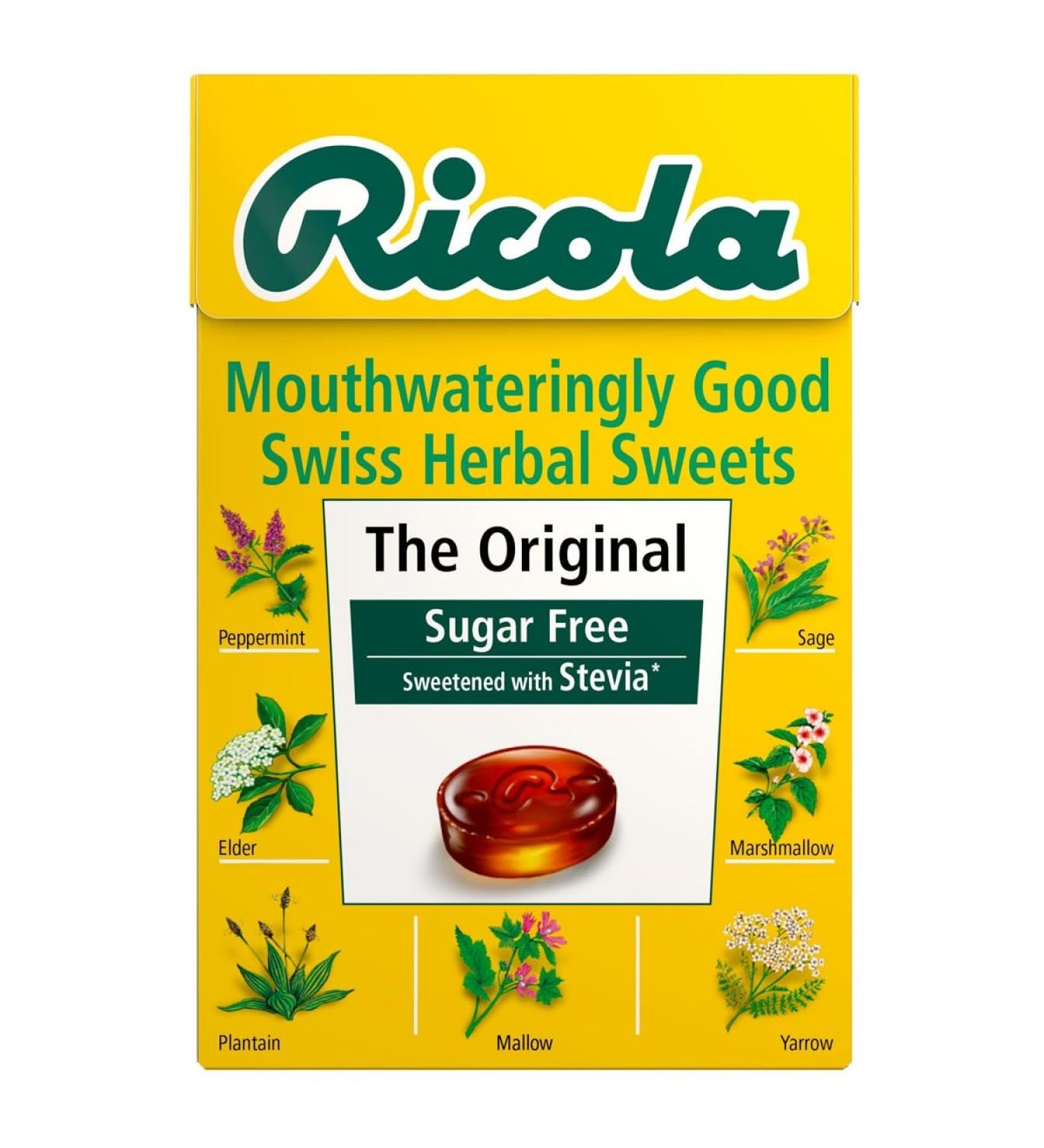 Ricola Original Sugar Free with Stevia 45g - Buy Online | International Shipping Available - Buy Online on GoSupps.com