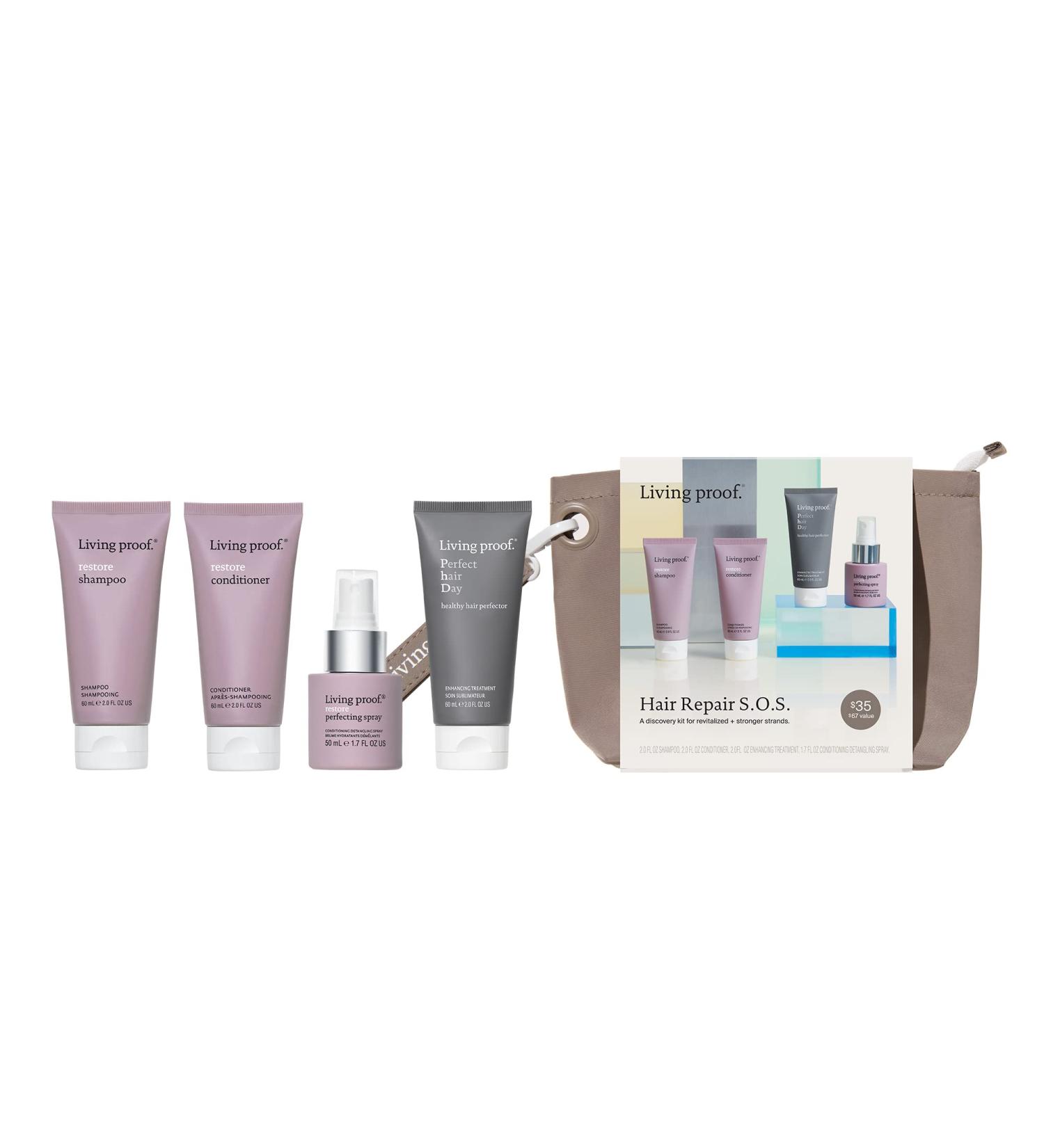 Living Proof Hair Repair S.O.S Kit 4 Count (Old Formula) | Restore and Strengthen Your Hair - Buy Online on GoSupps.com