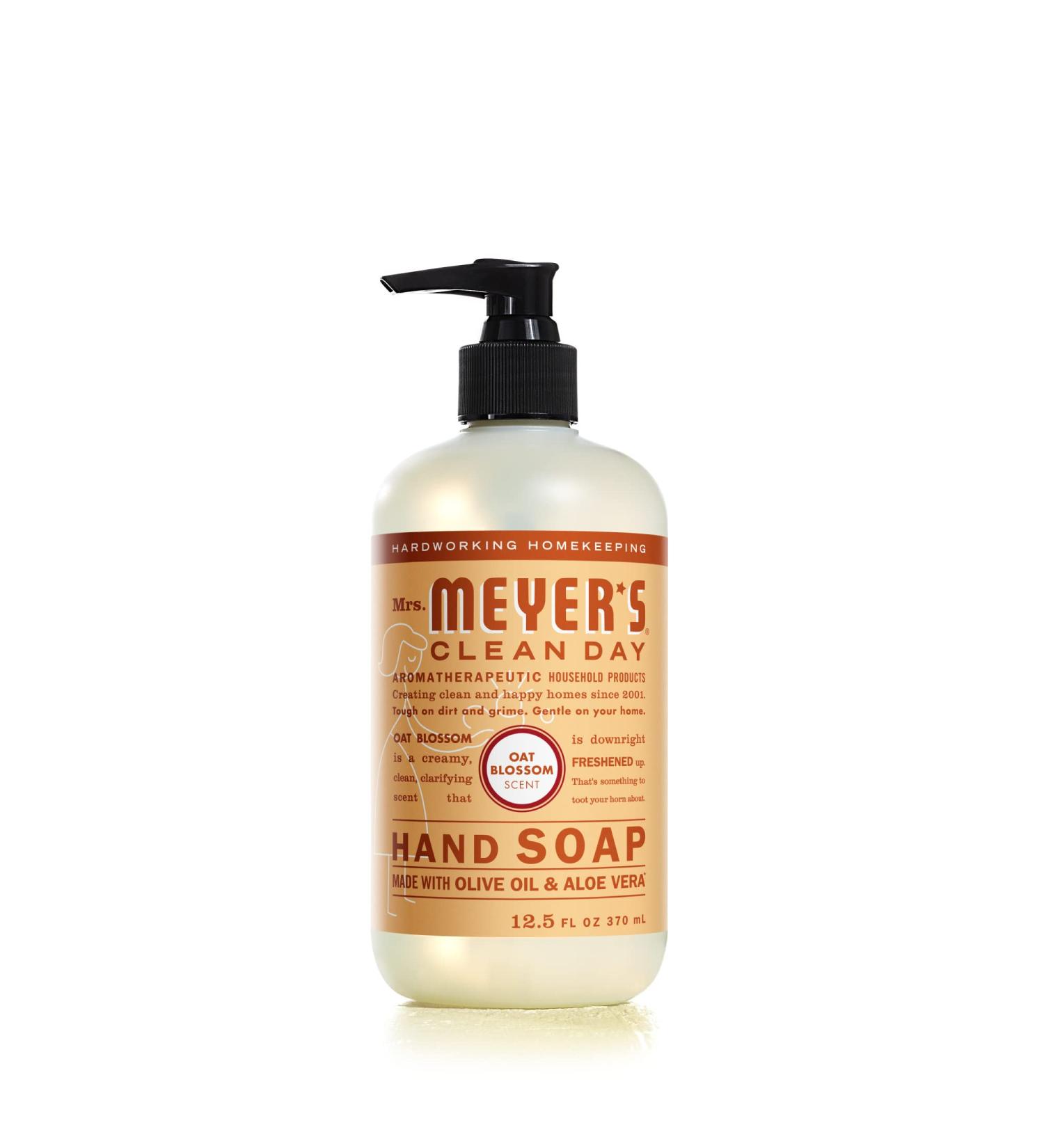 Mrs. Meyer's Oat Blossom Hand Soap - Biodegradable Formula with Essential Oils - 12.5 fl. oz - Buy Online on GoSupps.com