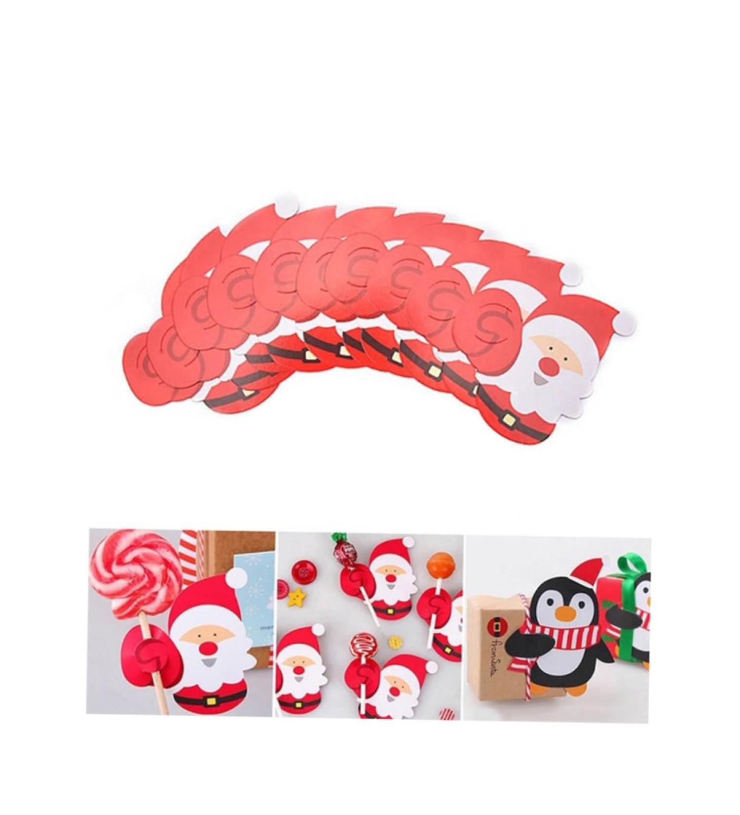  Ciieeo Ciieeo 50 x Lollipop Decorations Candy Lollipop Decorations Lollipop Decoration Christmas Decoration Christmas Lollipop Decoration Christmas Card Red - Buy Online on GoSupps.com