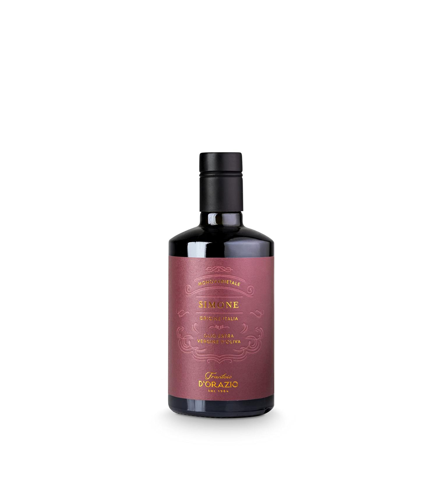 Simone Olive Cold-Pressed Extra Virgin Olive Oil, Bottled Olive Oil, Frantoio D'Orazio, Italian 500ml