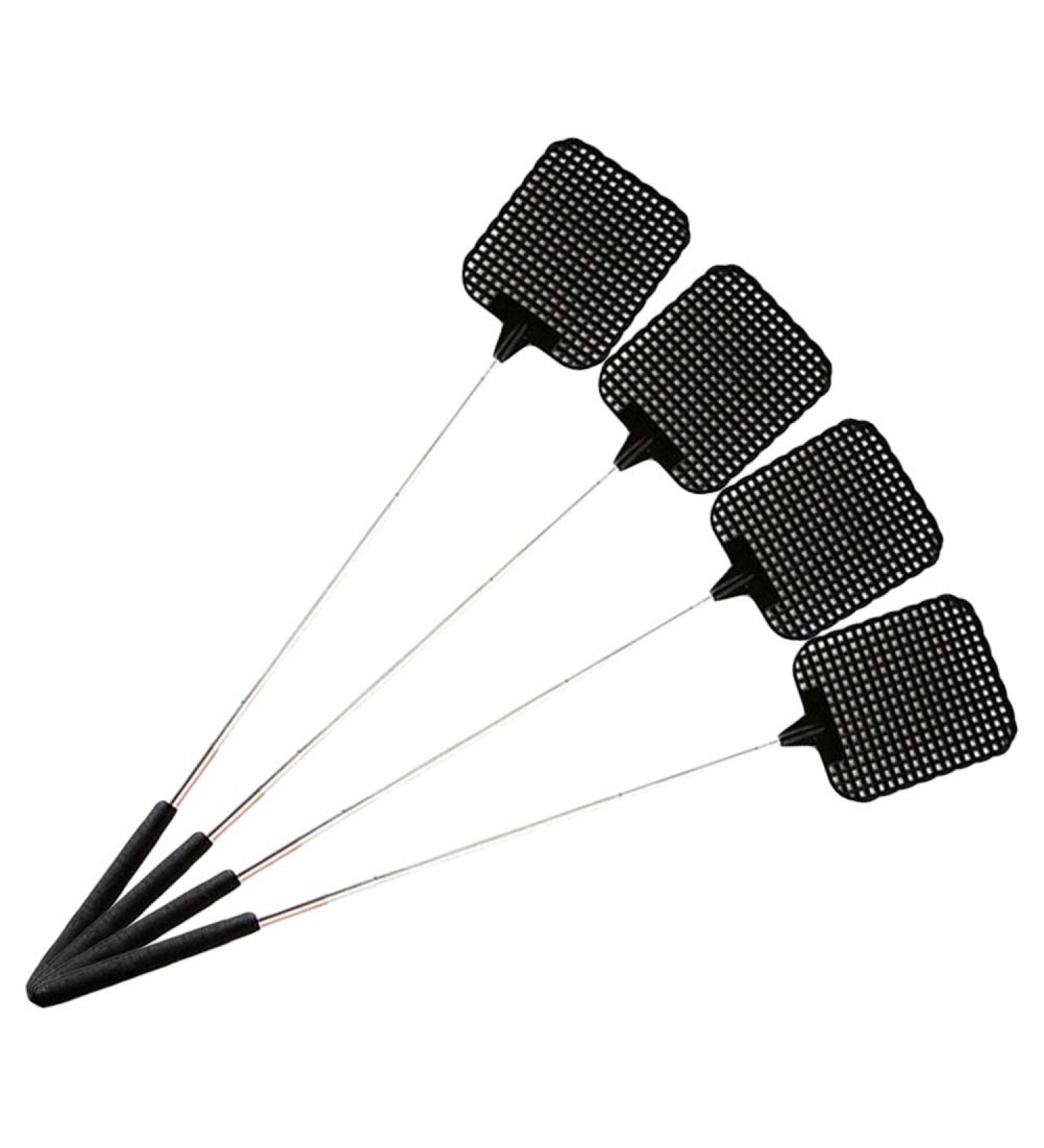 4 Pcs Retractable Fly Swatters Plastic Fly Swatter with Telescopic Stainless Steel for Indoor Outdoor Wasp Bug Insect - Buy Online on GoSupps.com