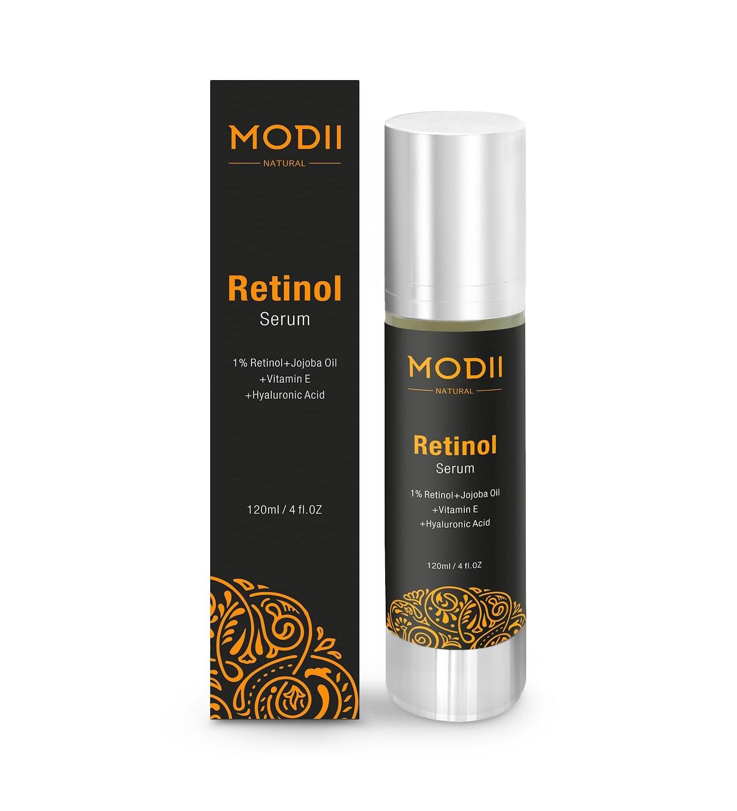 Retinol Serum 1% - Extra Large 120ml/ 4 fl.0Z | Natural Premium Serum for Face | Jojoba Oil | Vitamin E | Hyaluronic Acid - Buy Online on GoSupps.com