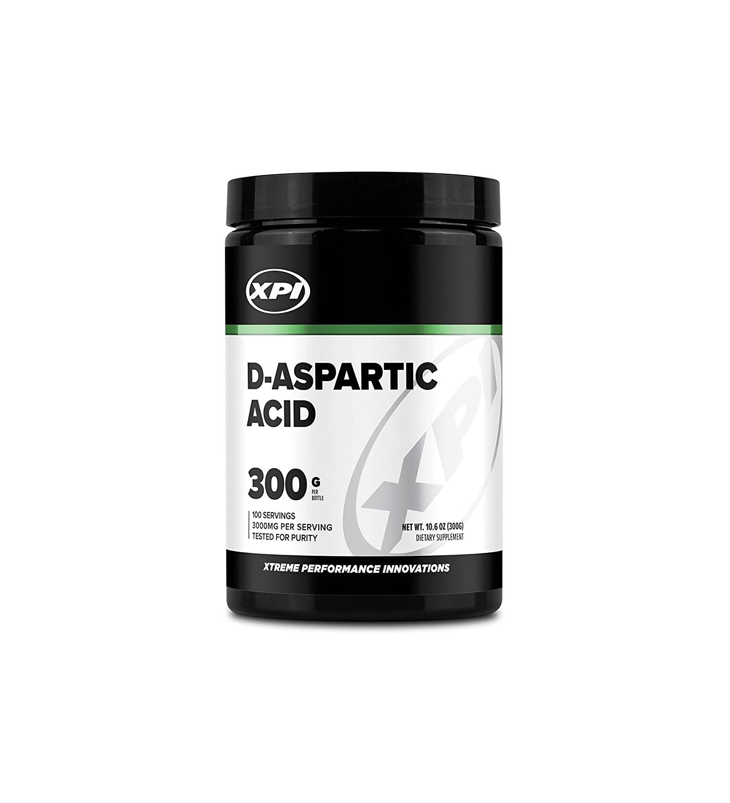 XPI D-Aspartic Acid Powder 300g - 100 Servings | Pure DAA Supplement - Buy Online on GoSupps.com