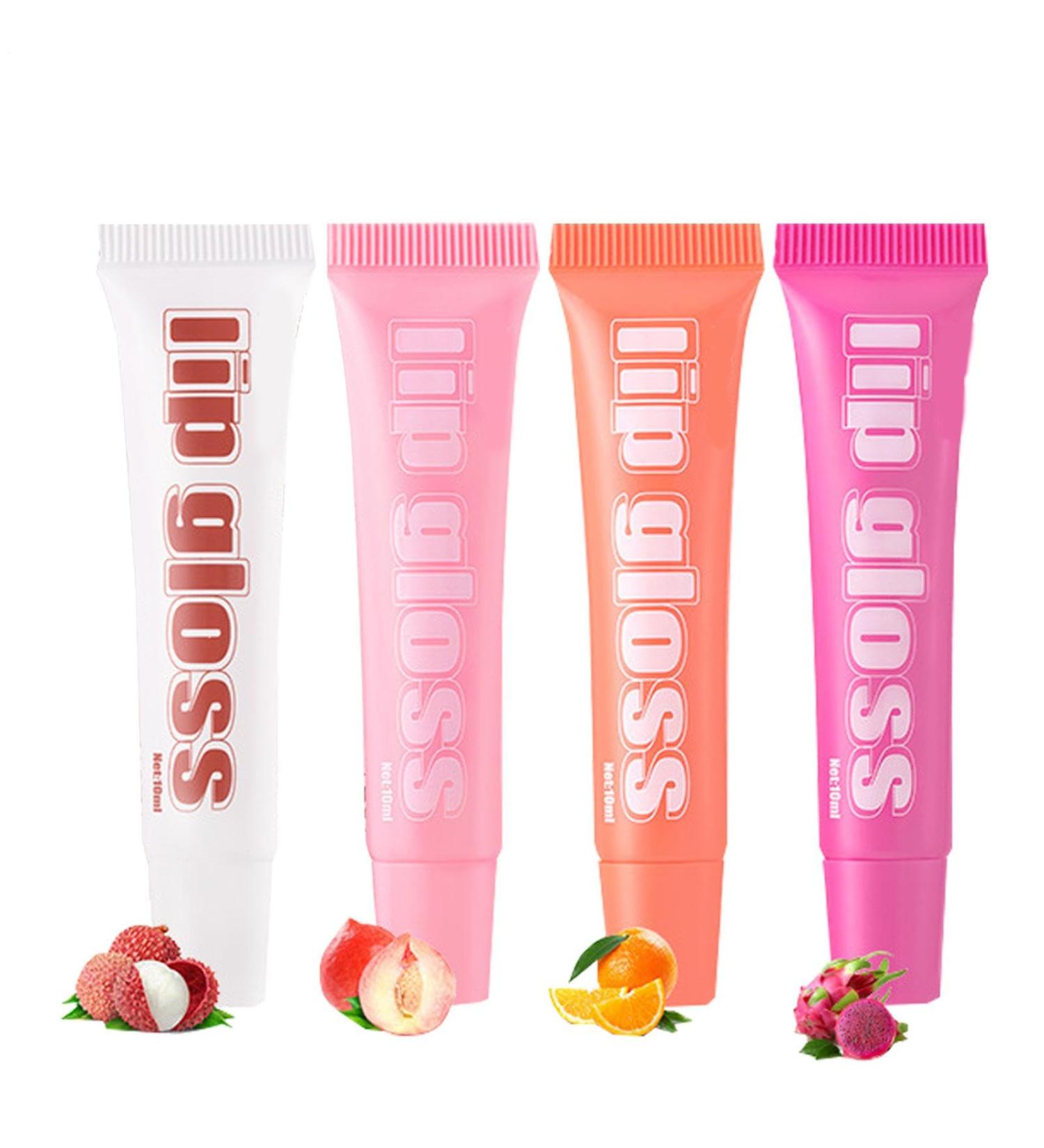 Lip Balm Moisturizing SetLip Jam Moisturizing Lip Gloss 4X Natural Plumping Lip Butter Balm with Fruity Flavor10ml Lightweight and Transparent Natural Plumping Lip Butter Balm - Buy Online on GoSupps.com