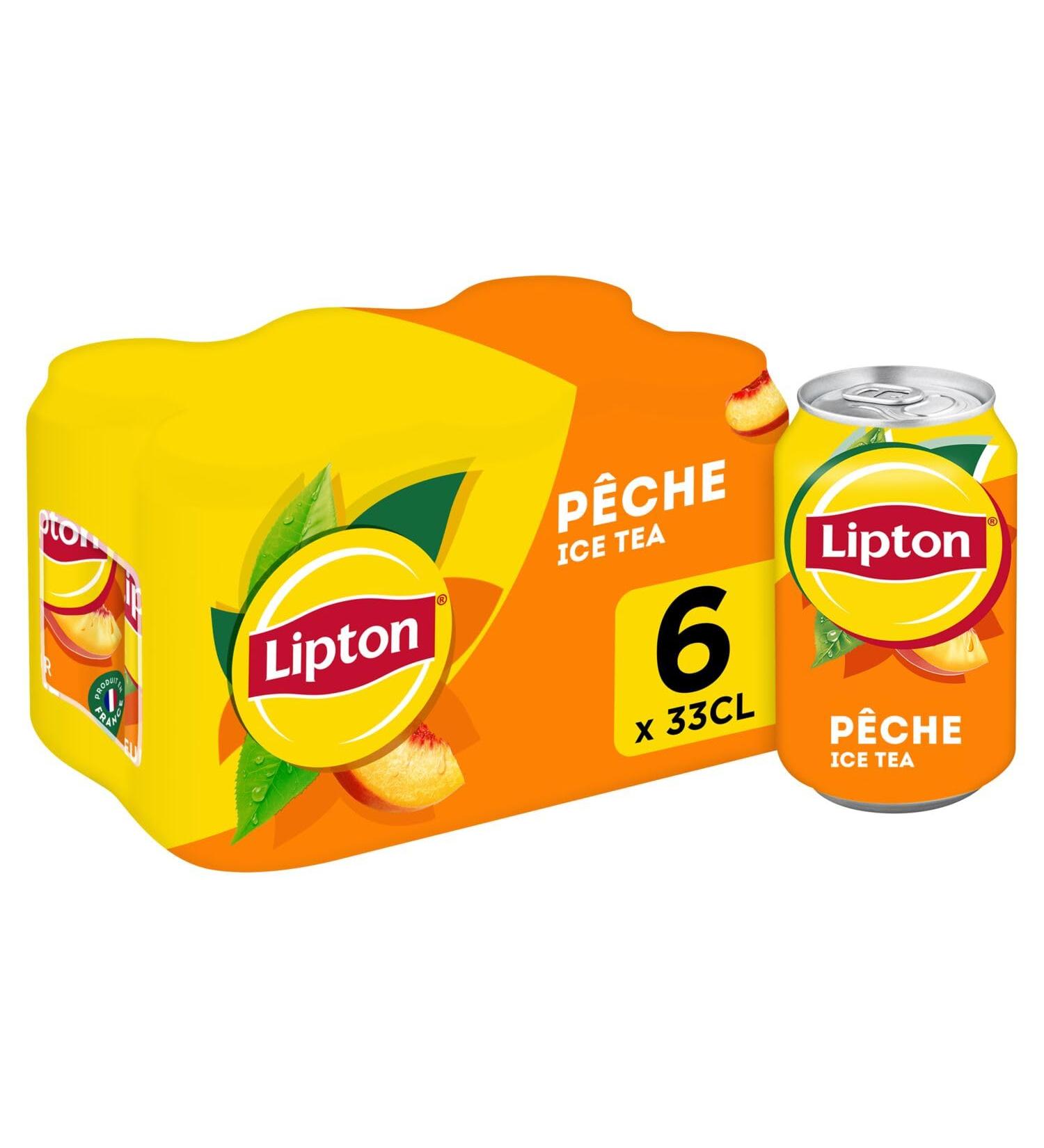 Lipton Ice Tea saveur p che 6 x 33 cl - Buy Online on GoSupps.com