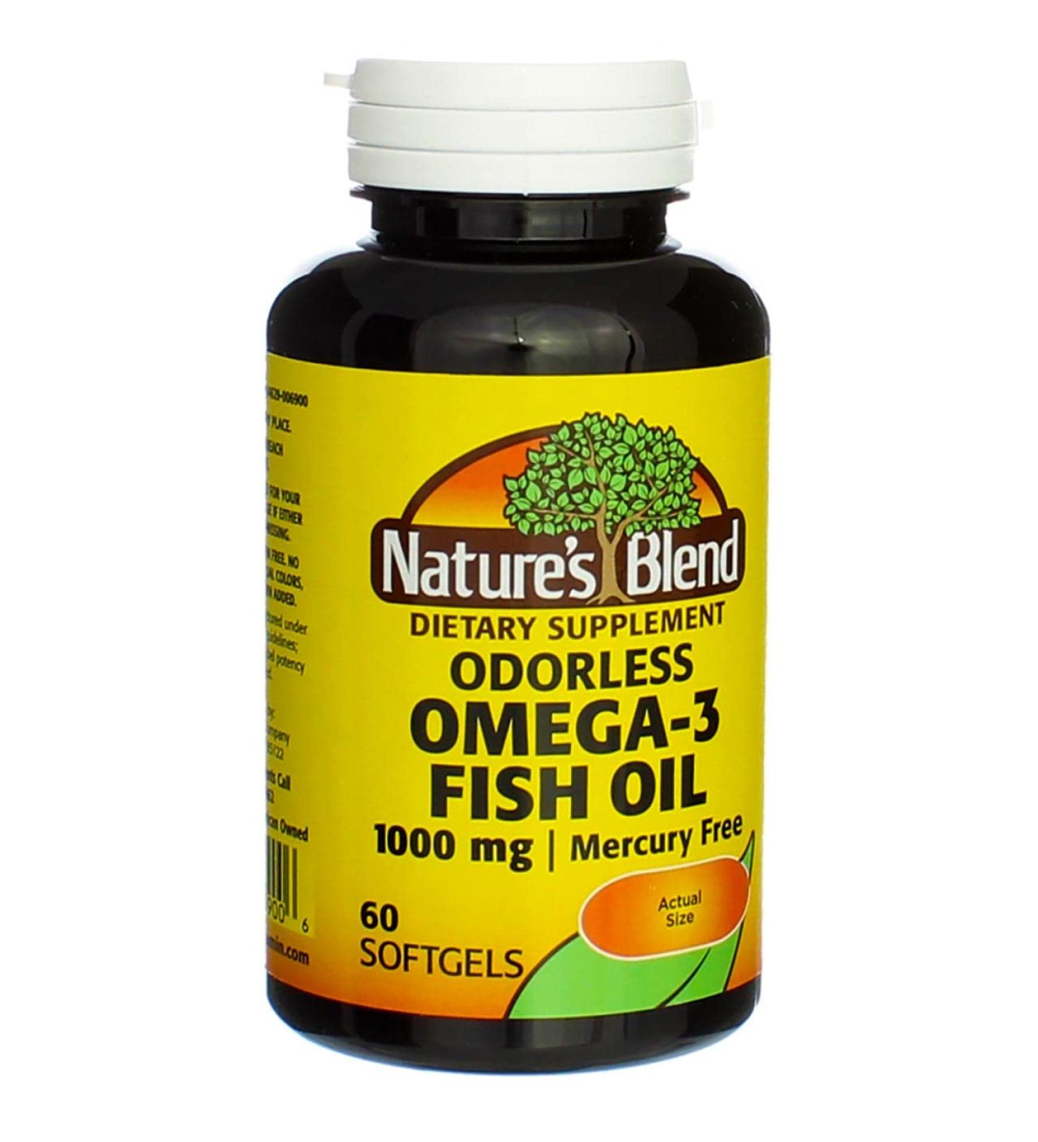 Nature's Blend Omega-3 Fish Oil Odorless 60 Sgels 1 Count (Pack of 60) - Buy Online on GoSupps.com