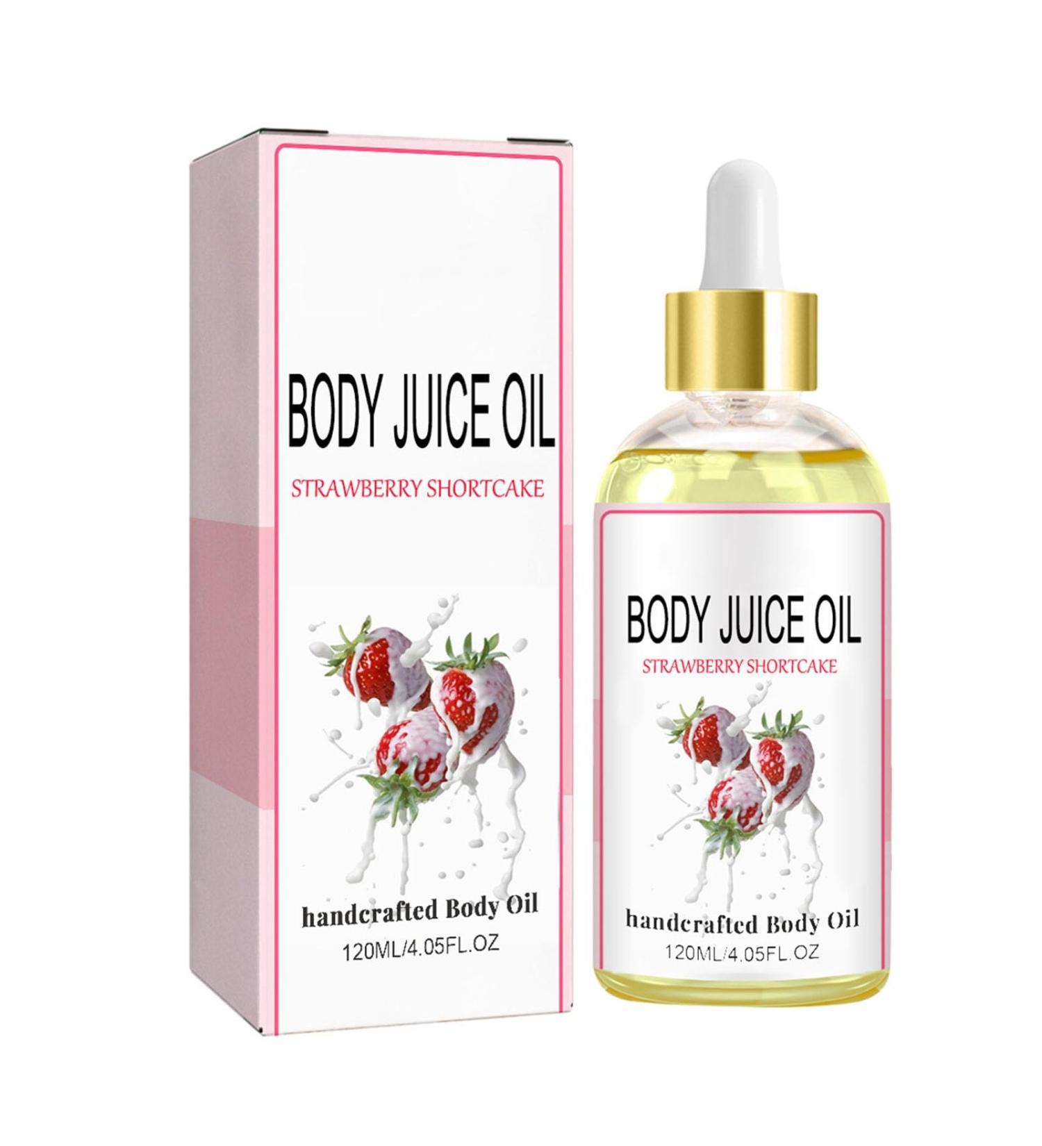 Organic Strawberry Body Oil - Instant Hydration & Lasting Aroma for Women | 4.05 fl. oz - International Shipping Available - Buy Online on GoSupps.com