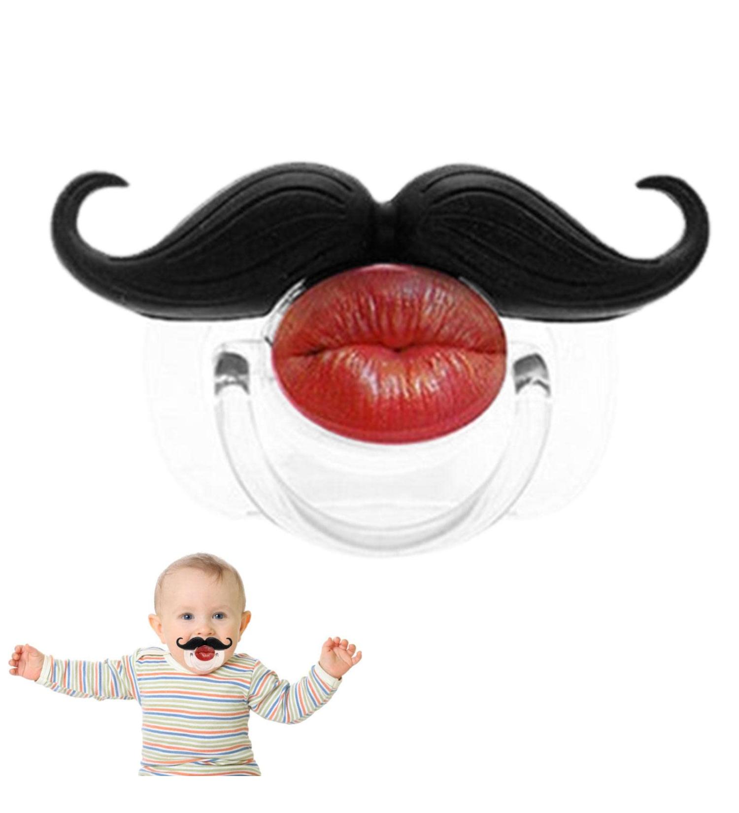 Vincenten Mustache Pacifier for Toddlers | Cute & Novelty Beard Soother | Safe & Soft for Babies - Unisex - Buy Online on GoSupps.com