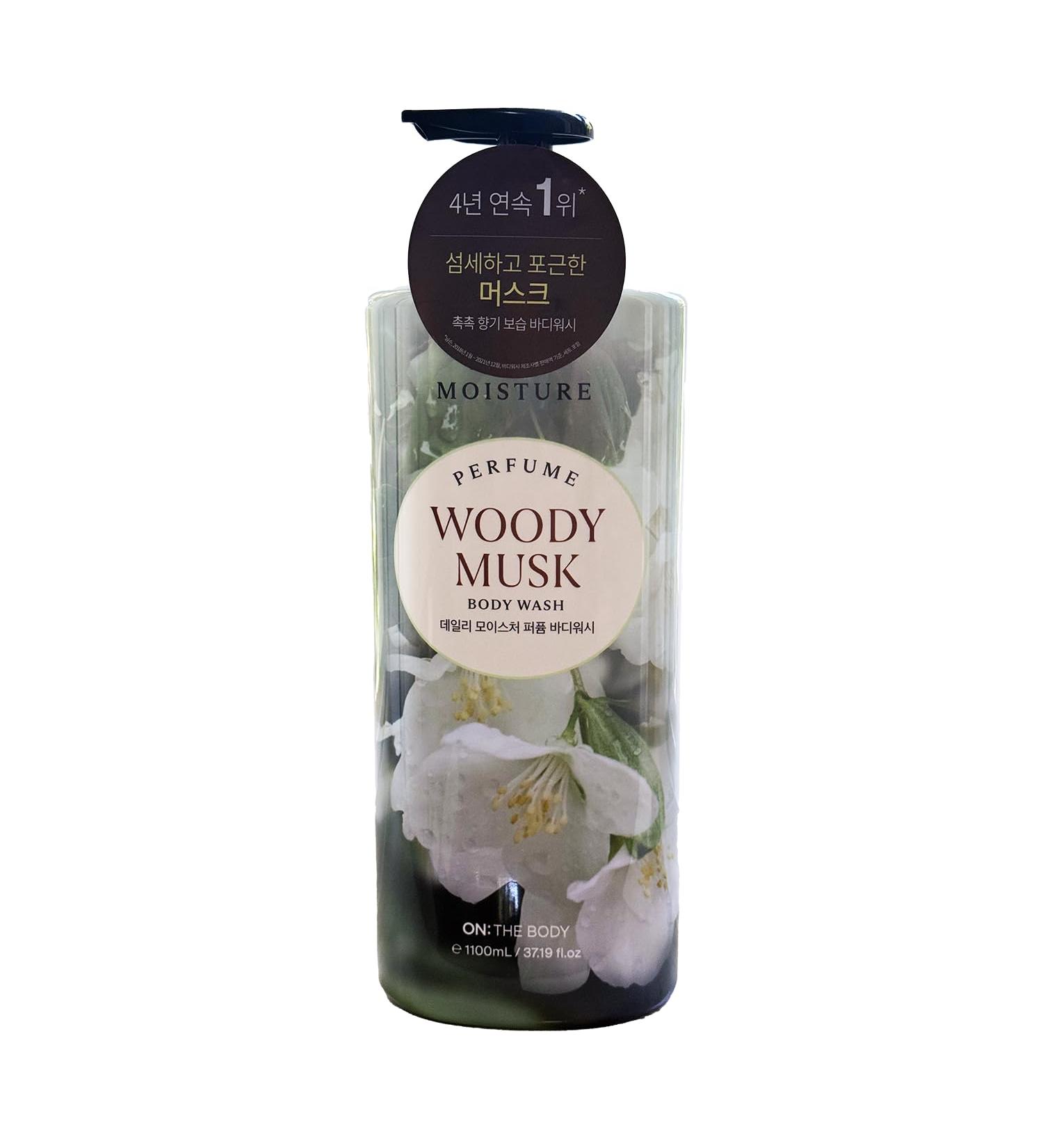 ON THE BODY Daily Moisture Woody Musk Body Wash 37.19 fl oz Perfumed