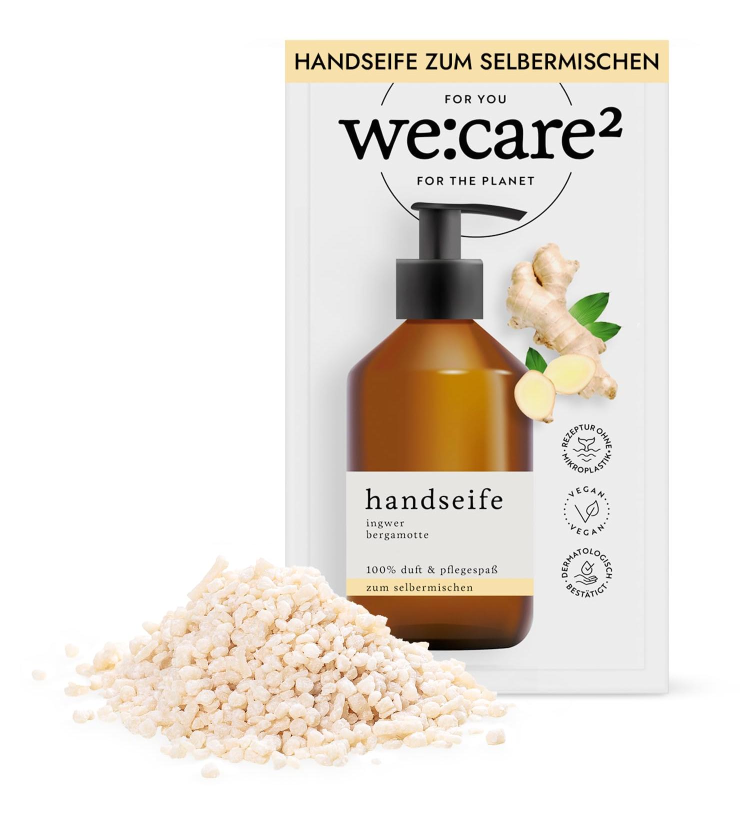  we:care2 we:care Powdered soap (granules) for mixing ginger/bergamot 29 g for 250 ml of sustainable and vegan soap free of silicone parabens and microplastics Powdered hand soap - Buy Online on GoSupps.com