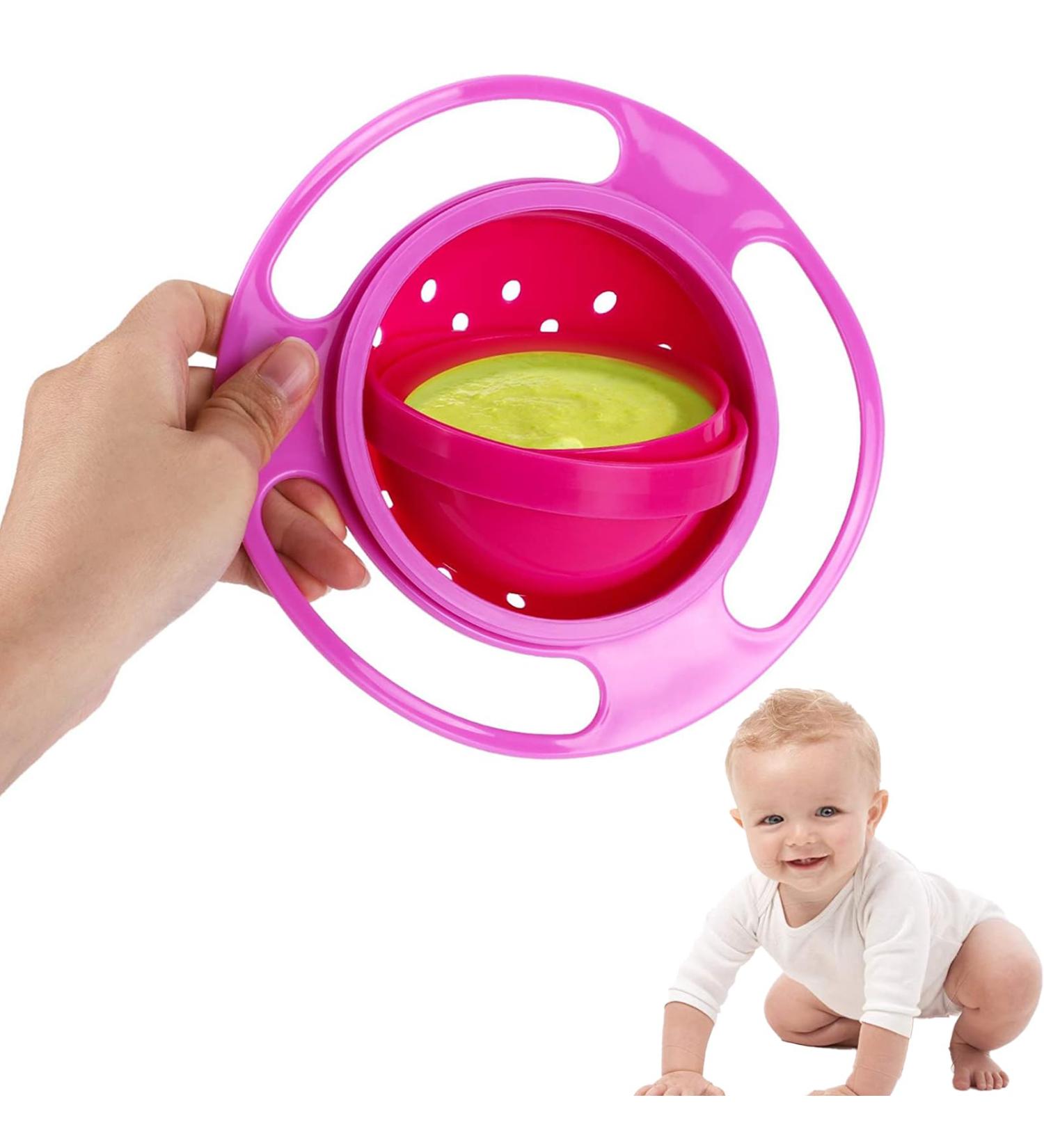 DZCYAOHL 360 Degrees Gyro Bowl - Unspillable Toddler Snack Bowl in Red - Buy Online on GoSupps.com