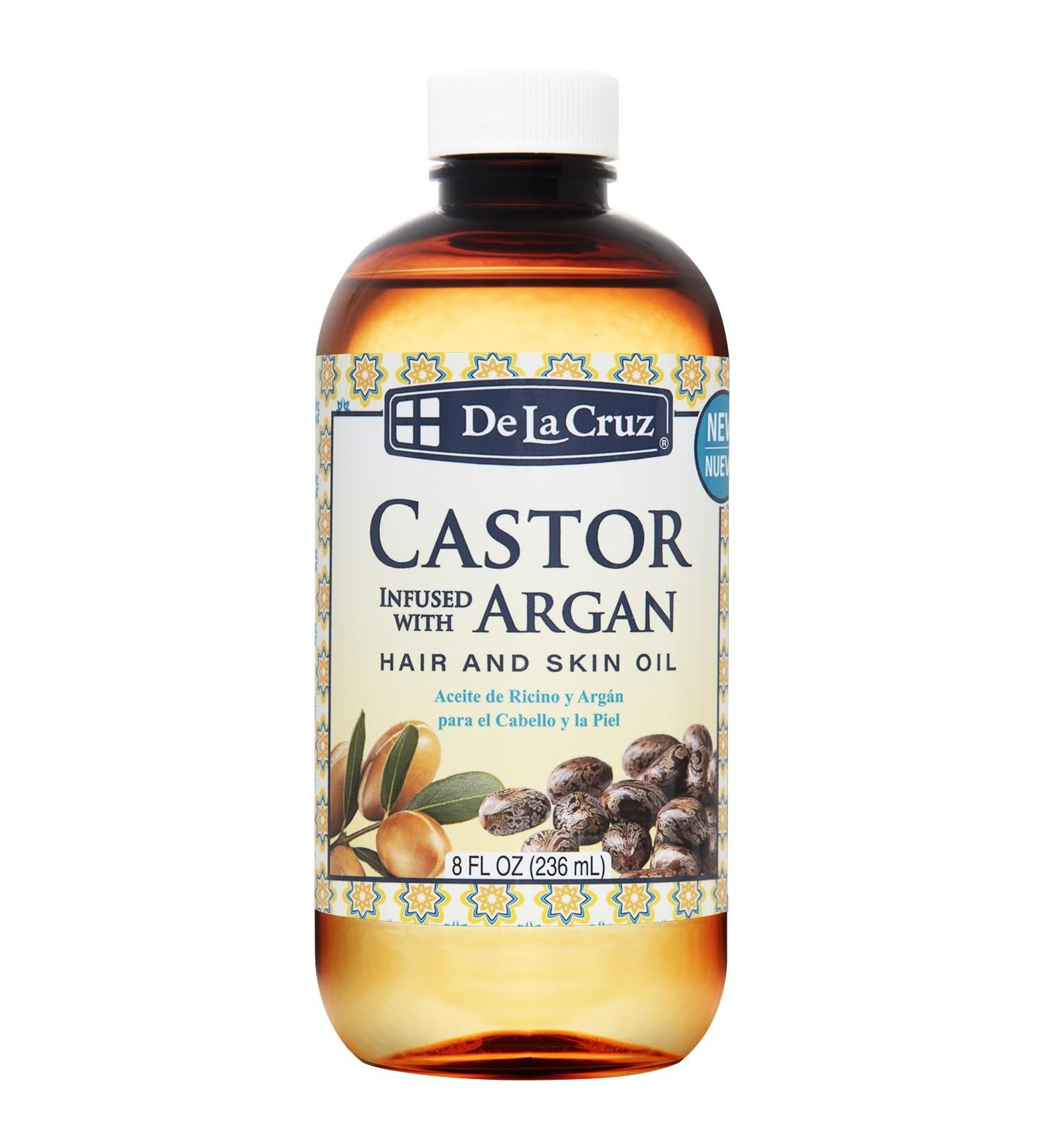 De La Cruz Castor Infused with Moroccan Argan Hair and Skin Oil Blend 8 FL. OZ. (236 mL) - Buy Online on GoSupps.com