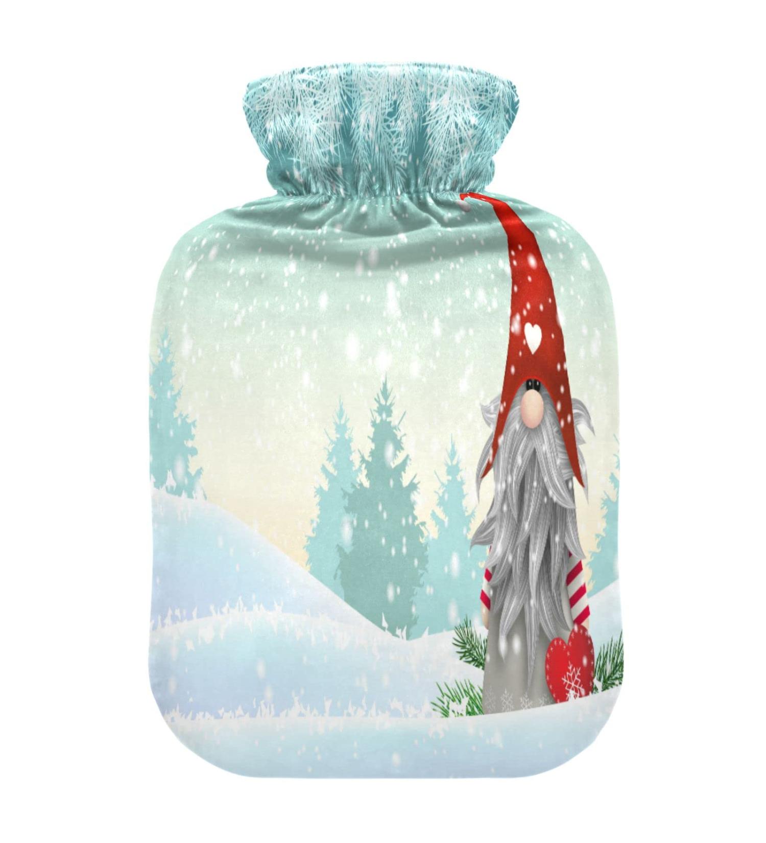Traditional Christmas Gnome Tomte Hot Water Bottle | 2L Fleece Cover for Comfort & Relief - Perfect for Cold Compresses  - Buy Online on GoSupps.com
