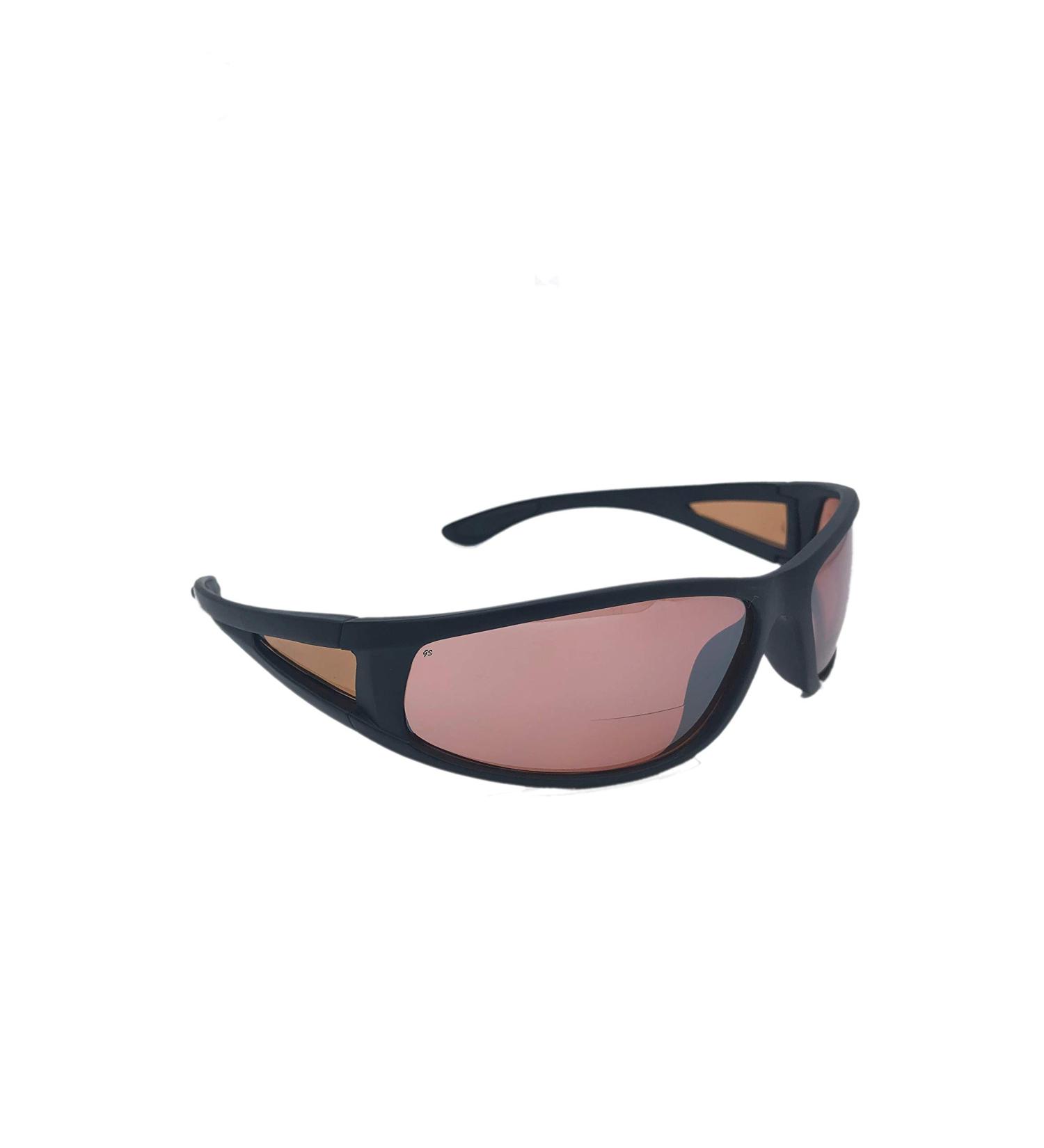 Bifocal Copper Driving Sunglasses - Blue Blocking Wrap Around Reading Glasses - Sport Style Black 1.5x - Shop Now - Buy Online on GoSupps.com