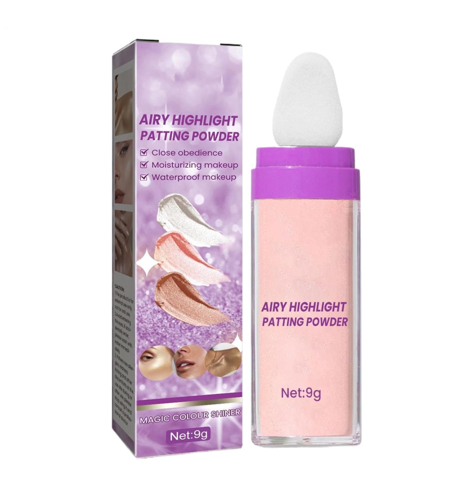 Powder highlighter makeup facial light powder 9 g waterproof oilregulating highlighter makeup for all skin types face and body pink - Buy Online on GoSupps.com