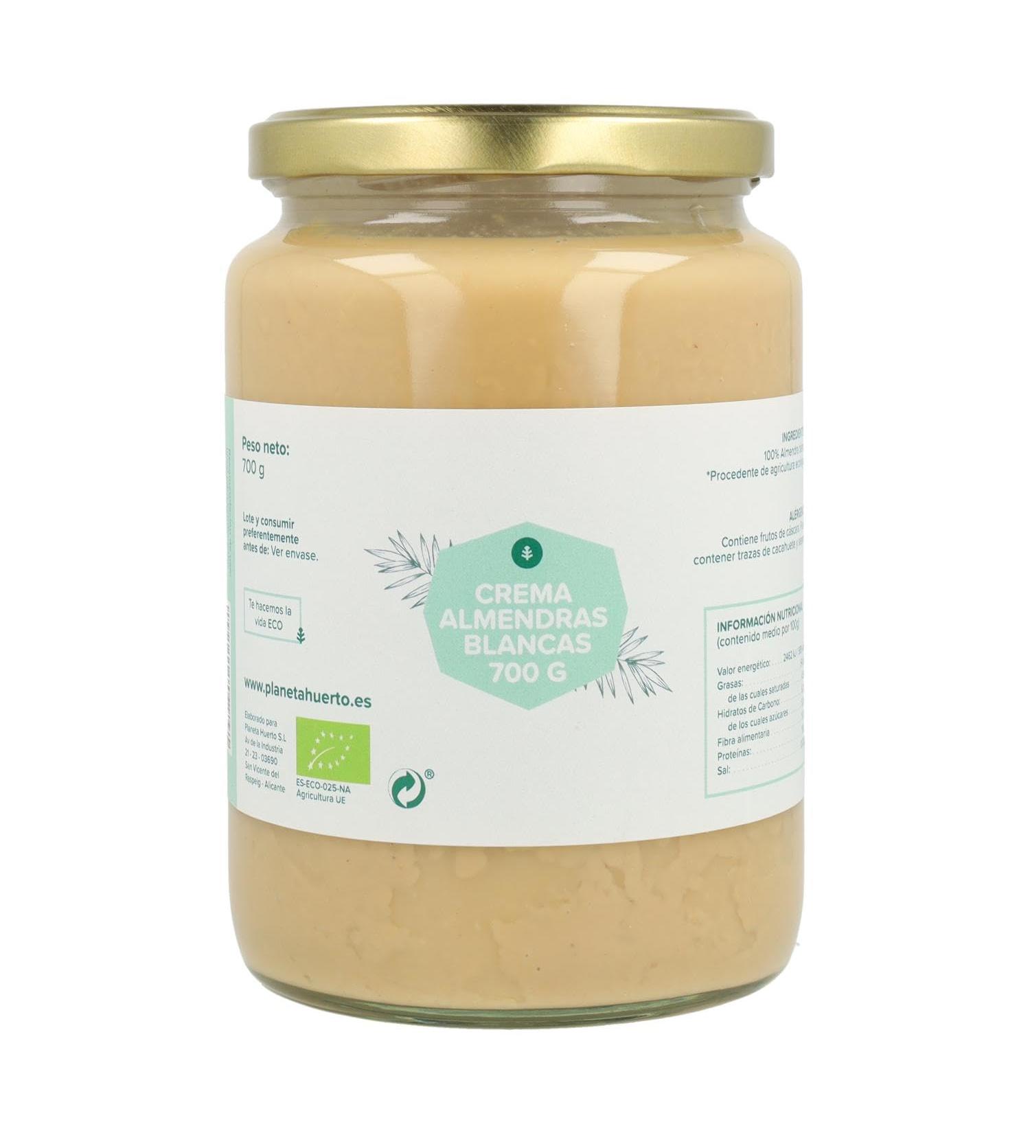  Planeta Huerto Vegetable Garden Planet | White Almond Cream 350g | Organically Grown Dried Fruits | 100% Natural Cream to Make Your Own | Healthy Food Providing Protein and Fiber - Buy Online on GoSupps.com