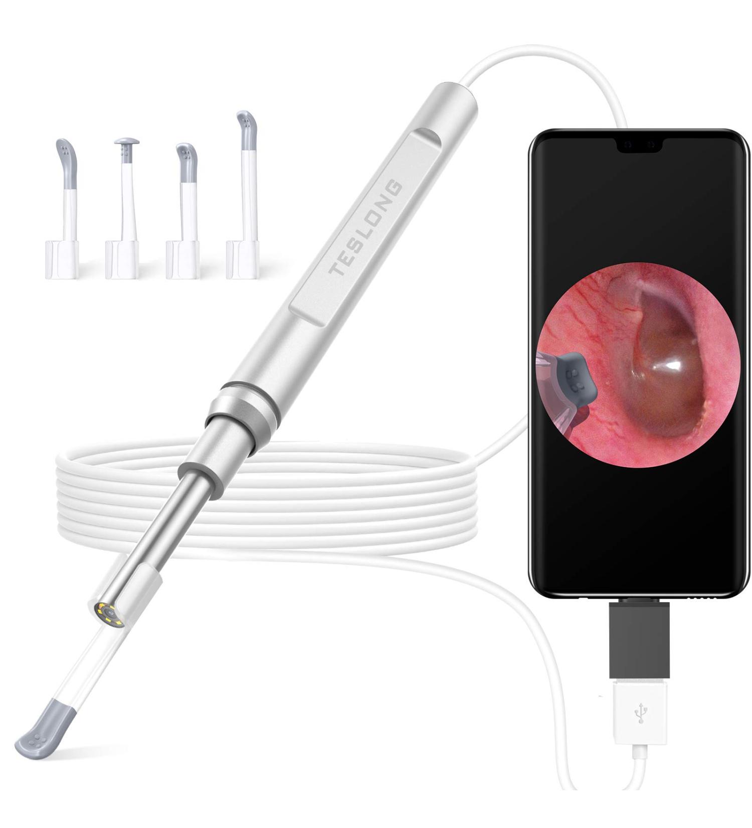 Otoscope iPhone 720P HD Digital Ear Scope Camera for iPhone iPad Android - Best Otoscope for Clear Ear Inspection - Buy Online on GoSupps.com