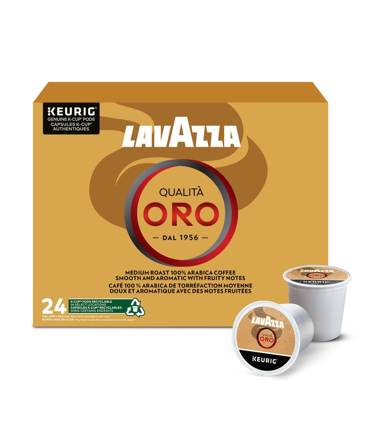 Lavazza Qualit Oro Medium Roast K-Cup Coffee Pods 24 Count For Keurig Coffee Makers Qualit Oro 24 count (Pack of 1) - Buy Online on GoSupps.com