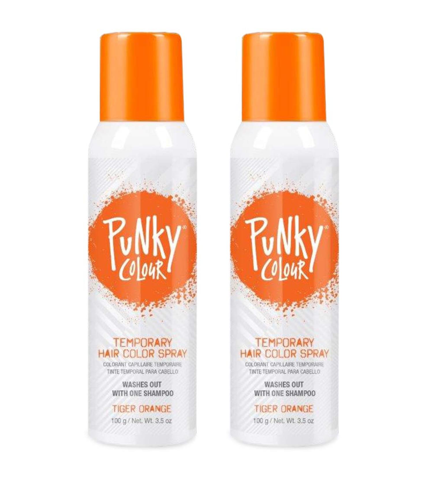 Punky Temporary Hair Color Spray Tiger Orange Non-Sticky Non-Damaging Hair Dye Instant Vivid Hair Color 3.5 oz 2-Pack 3.5 Ounce (Pack of 2) Tiger Orange - Buy Online on GoSupps.com
