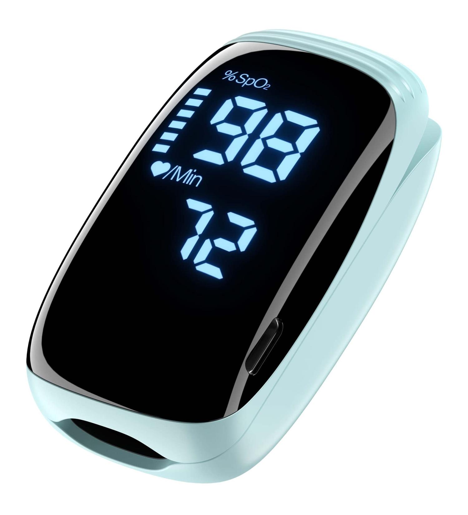 Pulse Oximeter Finger - Rechargeable Oxygen Meter for Home & Sports | Accurate Fingertip Blood Oxygen Saturation & Pulse Monitor - Buy Online on GoSupps.com