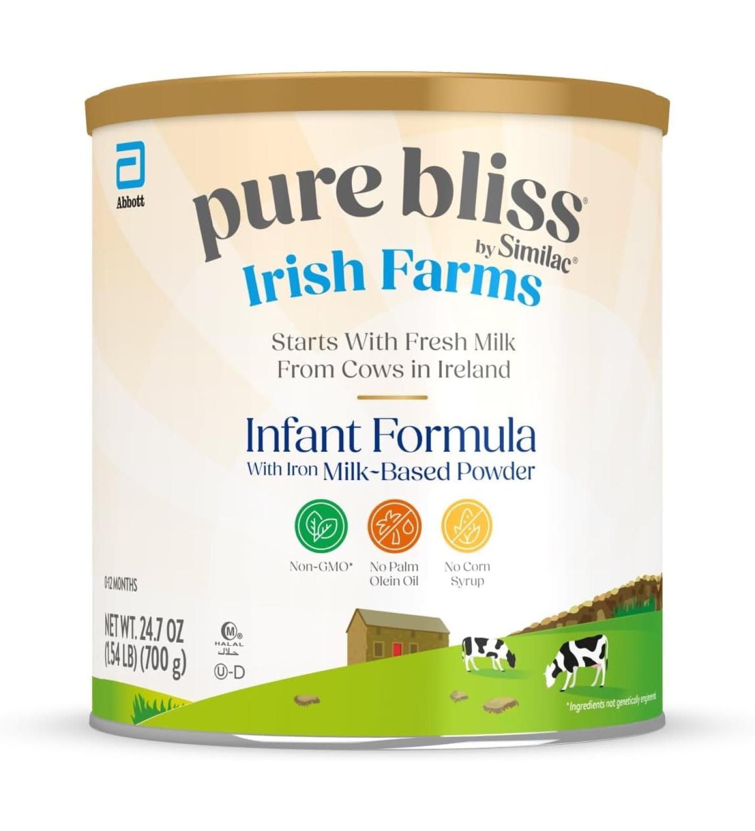 Similac Pure Bliss Infant Formula 24.7 Oz - Non-GMO & Modeled After Breast Milk - Buy Online on GoSupps.com