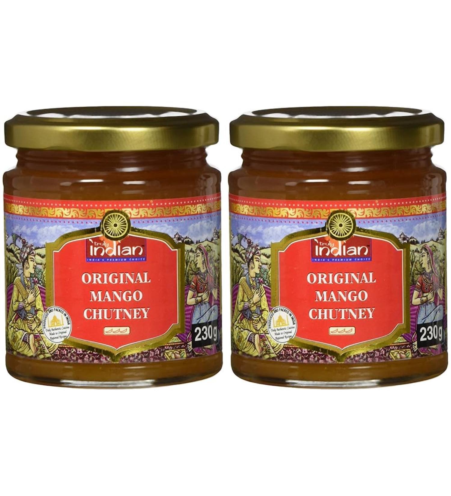 Truly Indian Mango Chutney - Authentic Fruity Aromatic Dip & Sauce | 230g (Pack of 2) - Natural Ingredients for Quick Dishes - Buy Online on GoSupps.com