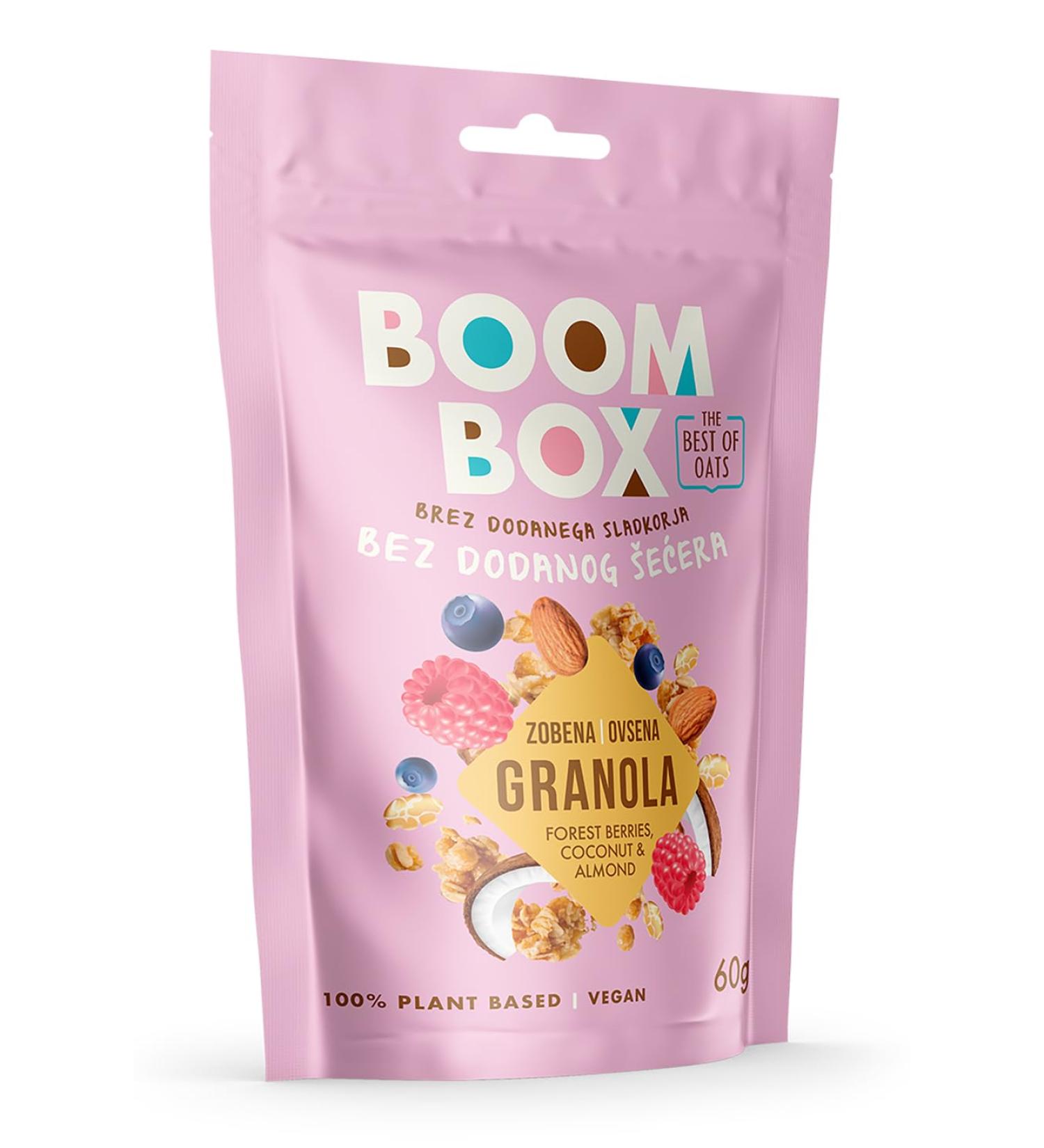 BOOM BOX Forest Berry Almond Oatmeal - 60 g - Healthy Breakfast Choice