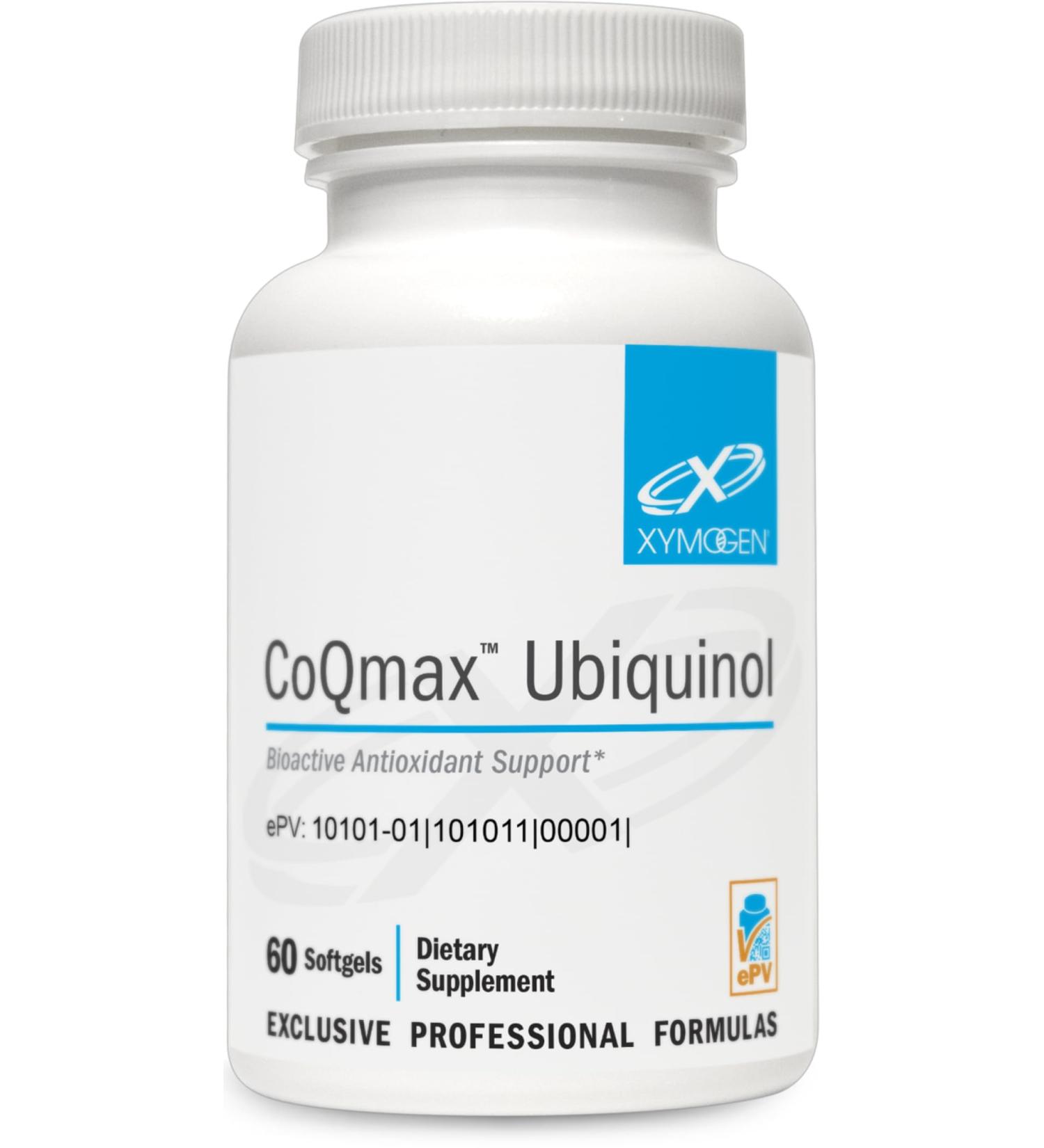 XYMOGEN CoQmax 200mg CoQ10 Ubiquinol - Premium Antioxidant Heart & Cognitive Support - 60 Softgels - Buy Online on GoSupps.com