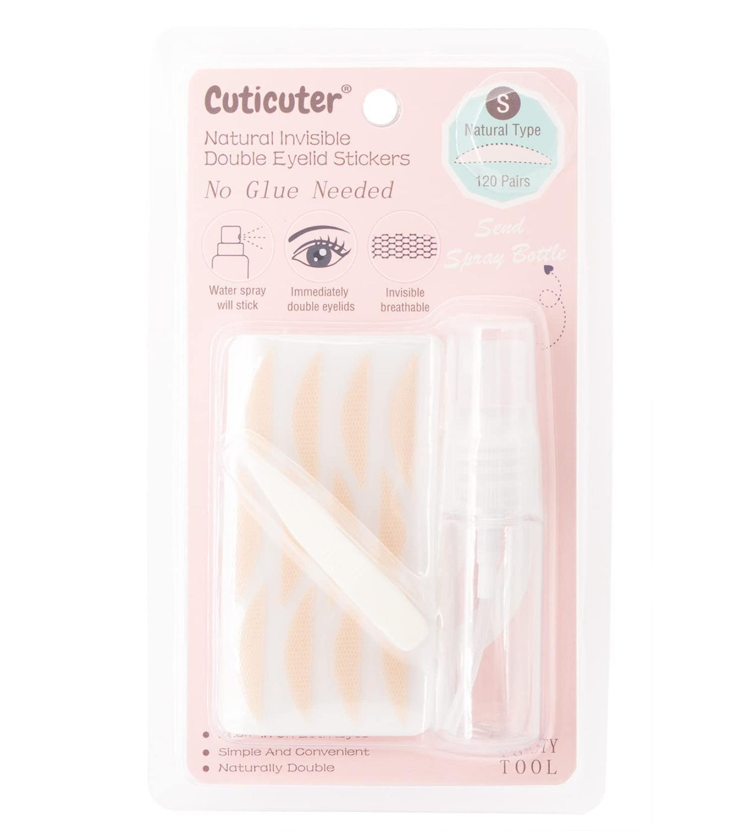 YOYCOOL Cuticuter 120pieces Eyelid Tape Invisible Eyelid Lift Strips Natural Fiber Waterproof Eye Lids Strips For Hooded Eyes Droopy Lids (Wide) - Buy Online on GoSupps.com