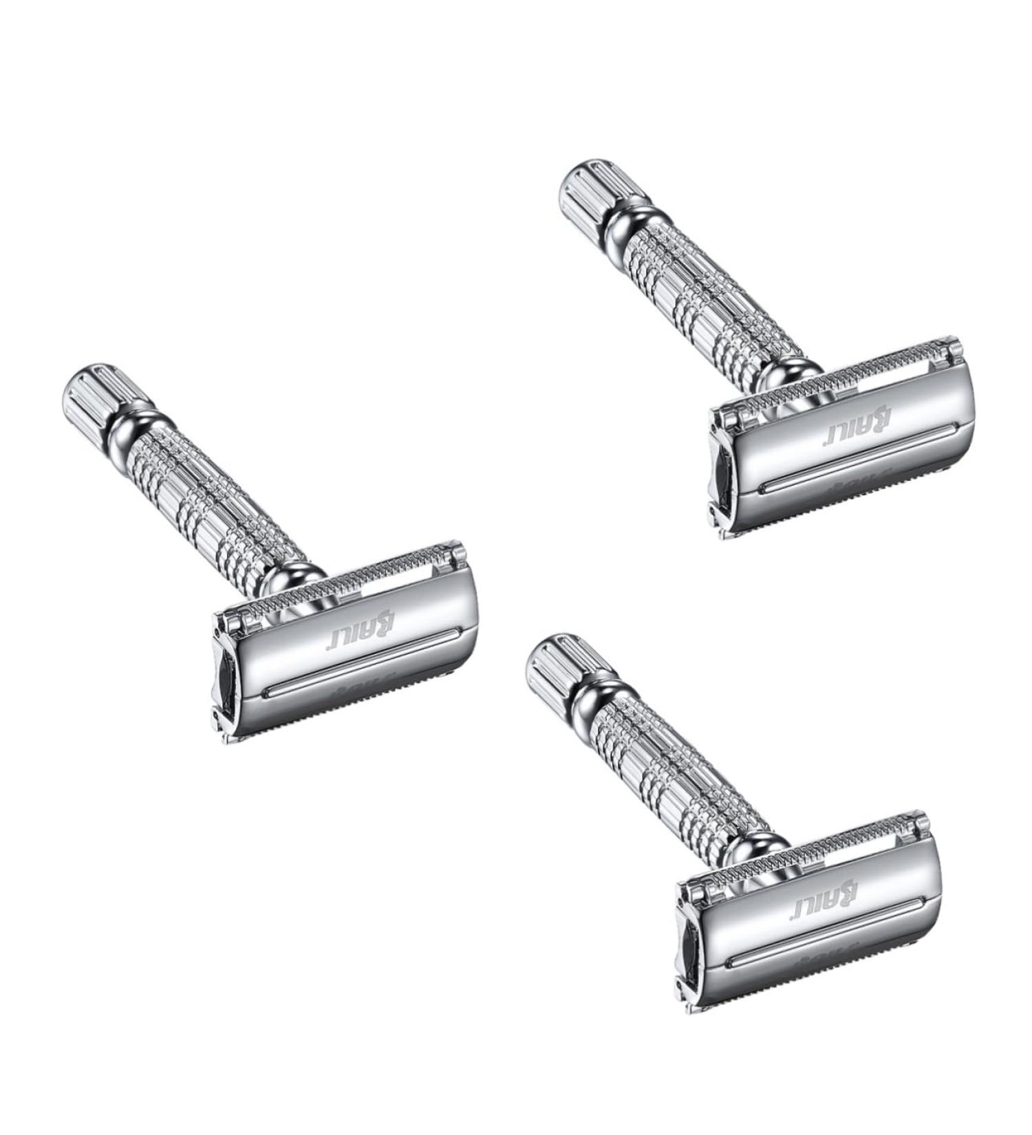 Angoily 3-Stage Manual Razor - Classic Double-Sided Shaver for Men - Premium Facial & Beard Grooming - Buy Online on GoSupps.com