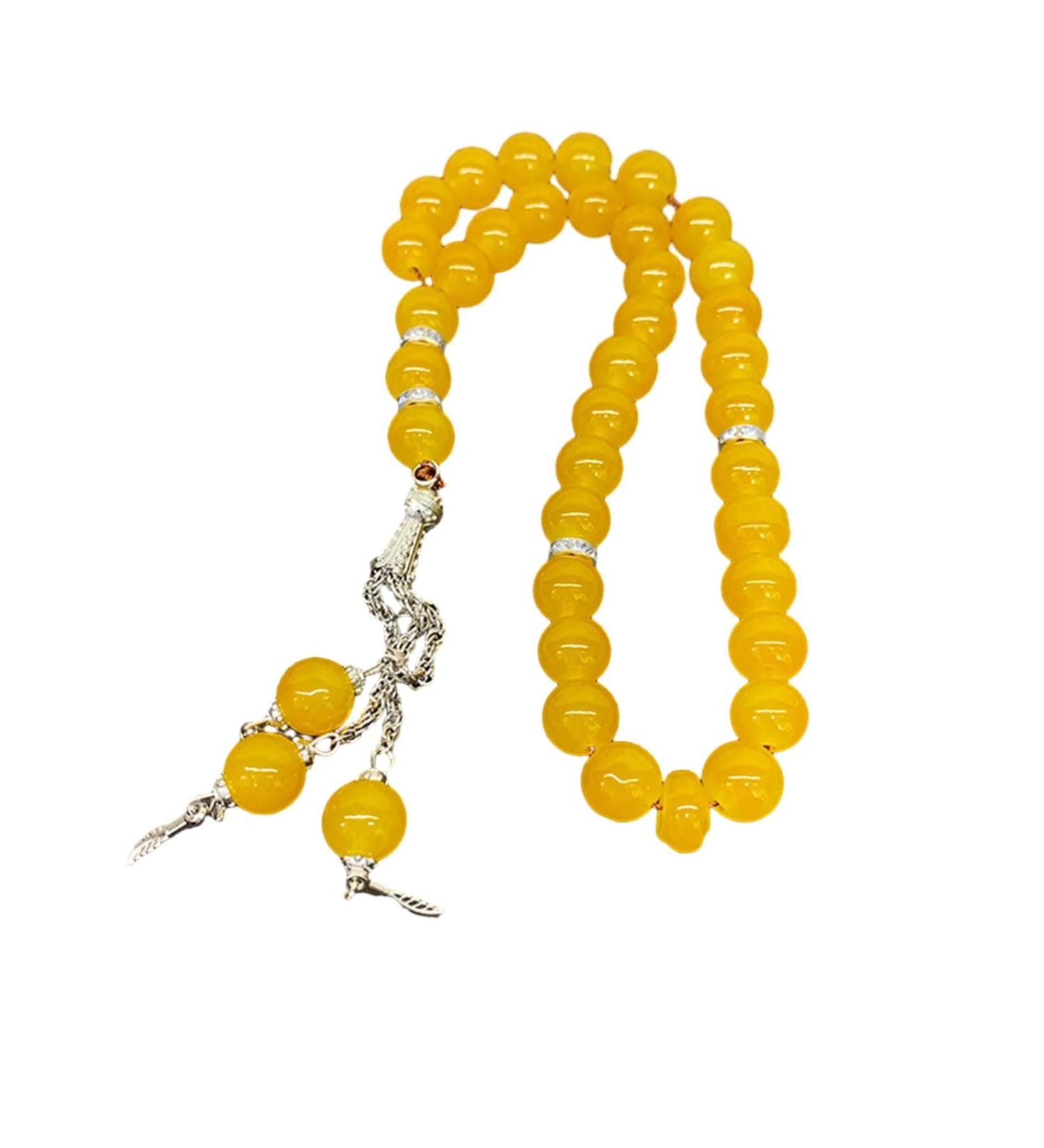 Buy VSilay Lianxue 33 Pearl Rosenkranz-Armband | Crystal Islamic Prayer Bead Bracelet | Decorative Yellow Tassel Jewelry - Perfect Party Gift - Buy Online on GoSupps.com