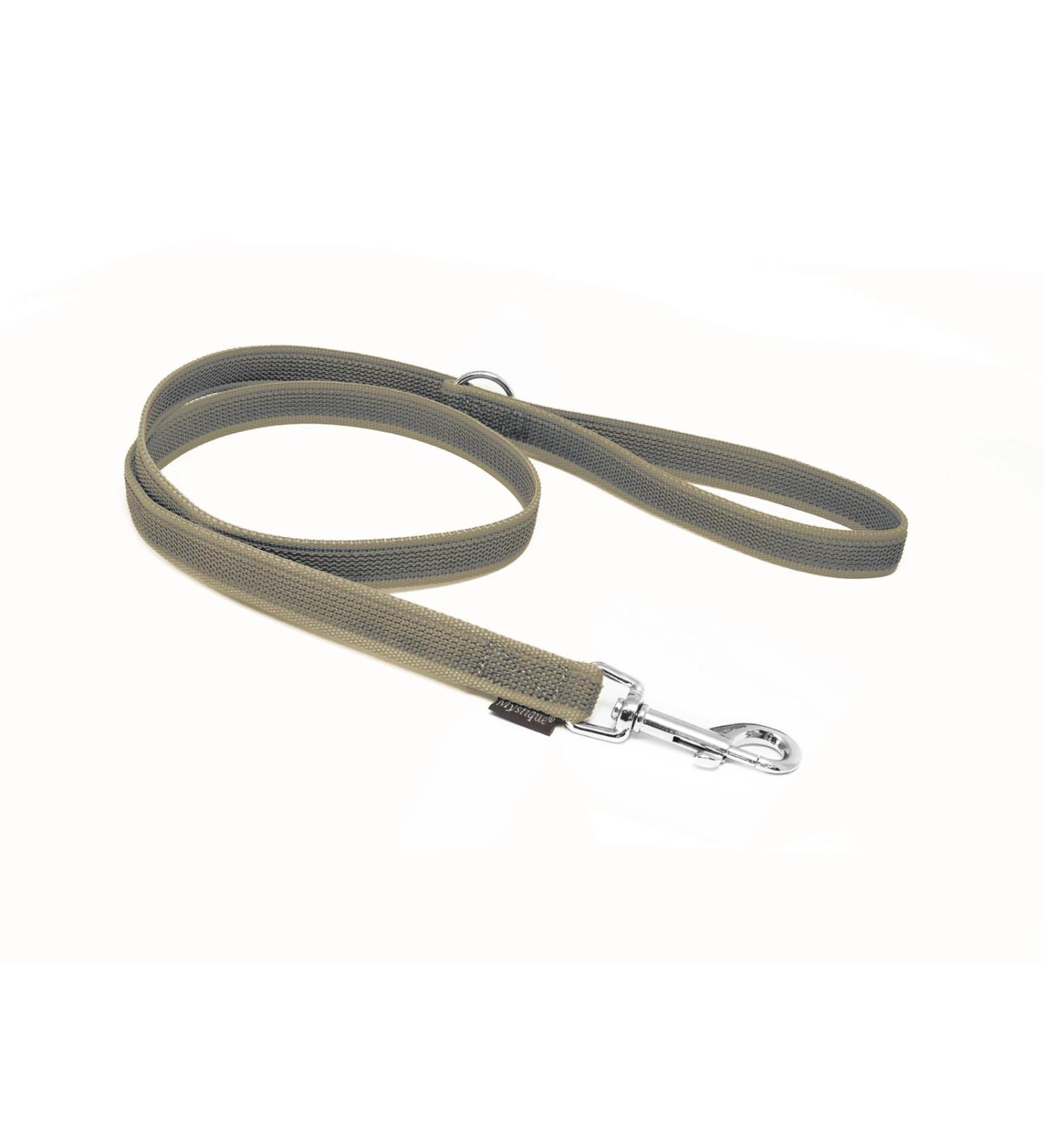 Mystique Rubberized leash 20mm with hand loop standard carabiner beige 3m 3m Beige