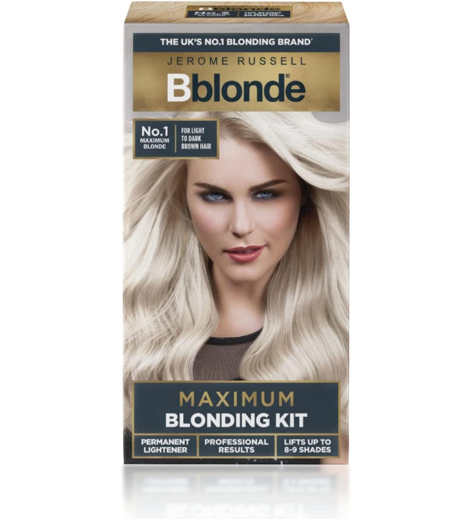Jerome Russell Bblonde Blonding Kit Permanent Lightener Blonde Bleach Hair Dye With Avocado Oil - Maximum Blonding Kit 1 - Buy Online on GoSupps.com