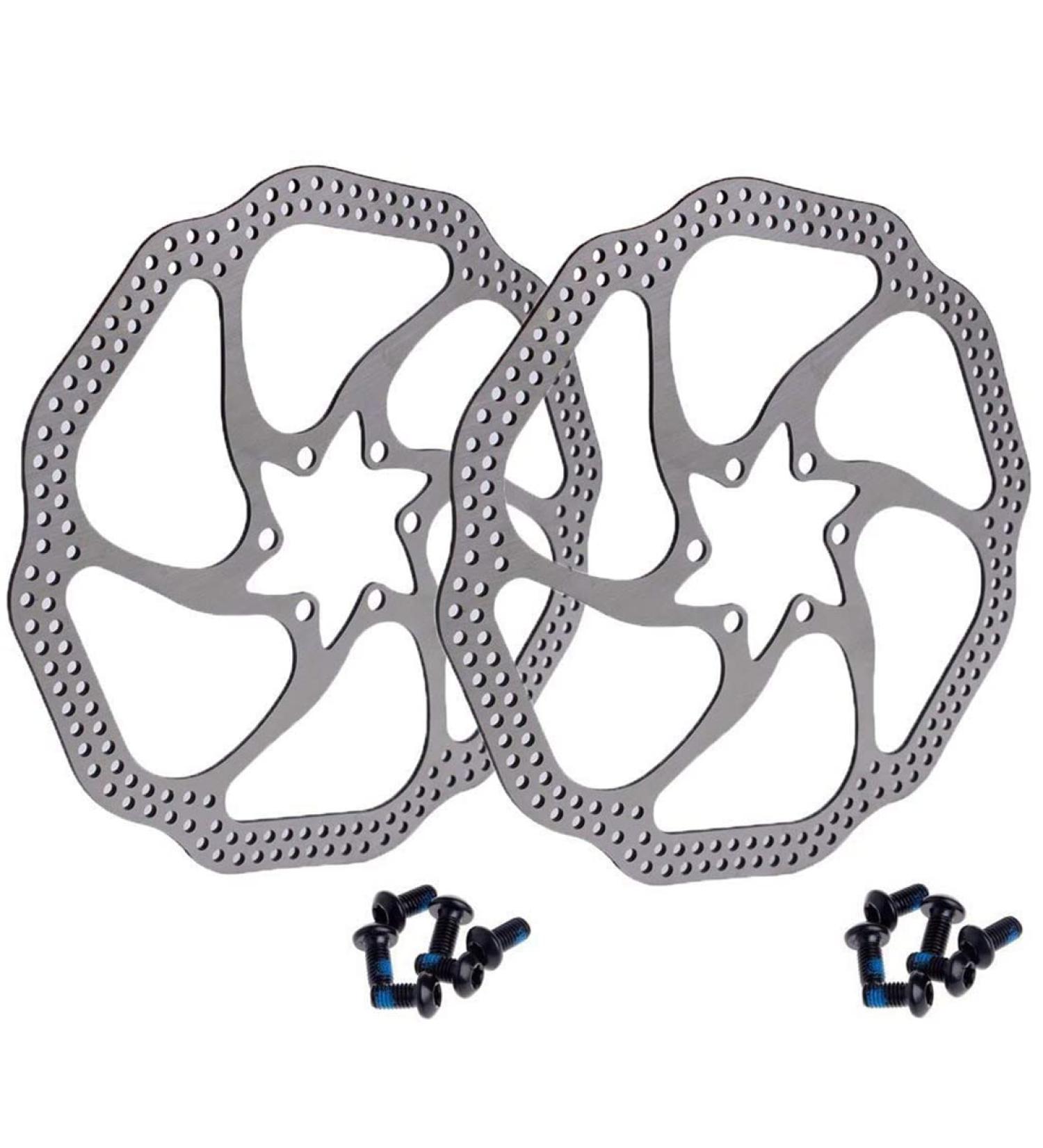 Stainless Steel Disc Brake Rotors 180mm 2pcs for Road Bike, Mountain Bike, MTB, BMX - Buy Online on GoSupps.com