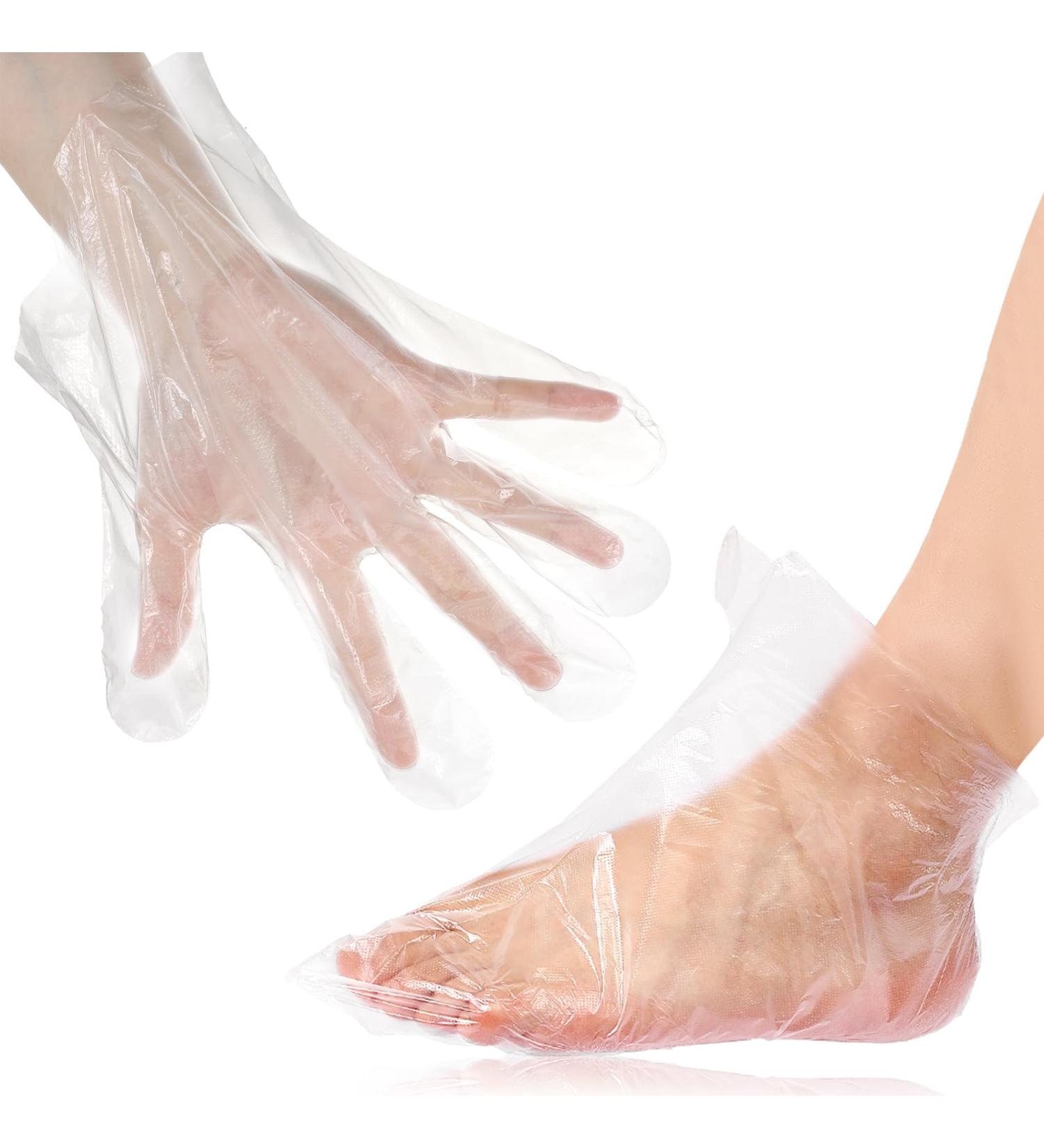 Lot de 200 doublures jetables en cire de paraffine pour les mains et les pieds sacs de bain en plastique pour mains et pieds gants de bain en paraffine gants et chaussettes pour mains couvre-pieds - Buy Online on GoSupps.com