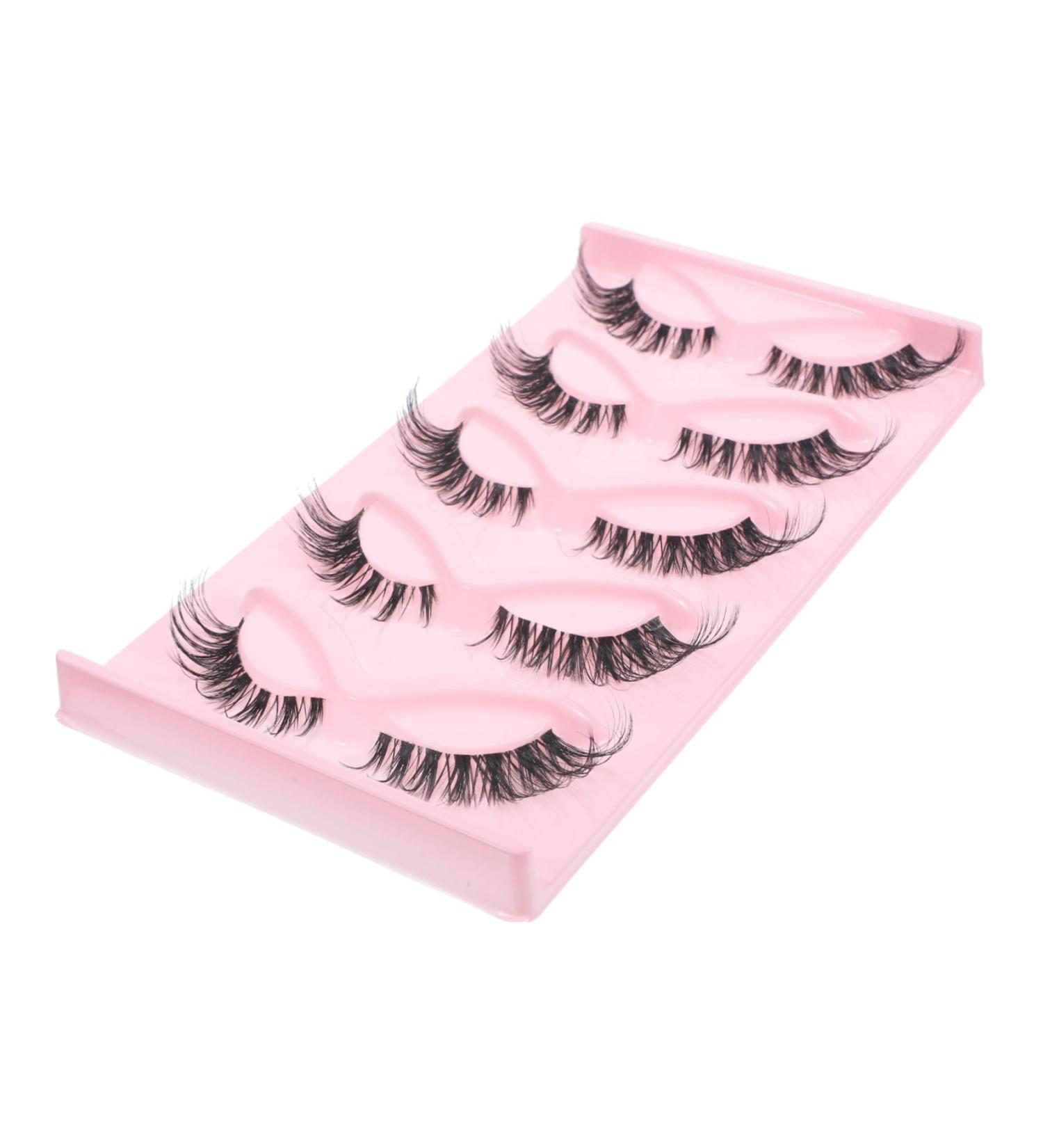 FOMIYES 5 Pairs False Lashes Fake Eyelashes Eyelash Strips Lashes Strip Bulk Lash Strips Eye Lash Extension Eyelashes Natural Look Makeup Supplies Extend End of Eye Artificial Fiber - Buy Online on GoSupps.com