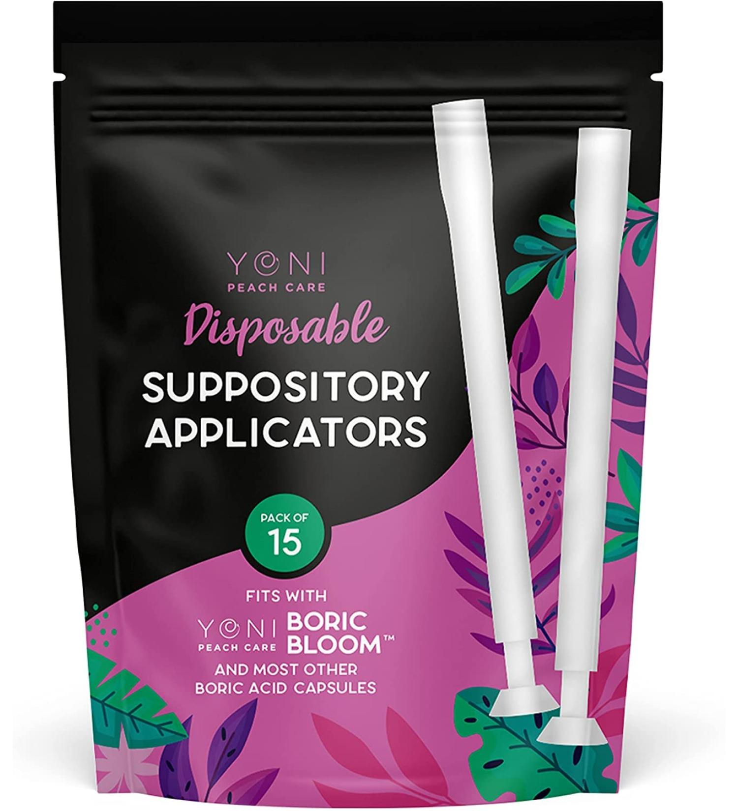 Disposable Vaginal Suppositories Applicators (15 Pack) - Fits Standard Capsules & Tablets - Comfortable Soft Tip - Individually Wrapped - 15 Count - Buy Online on GoSupps.com