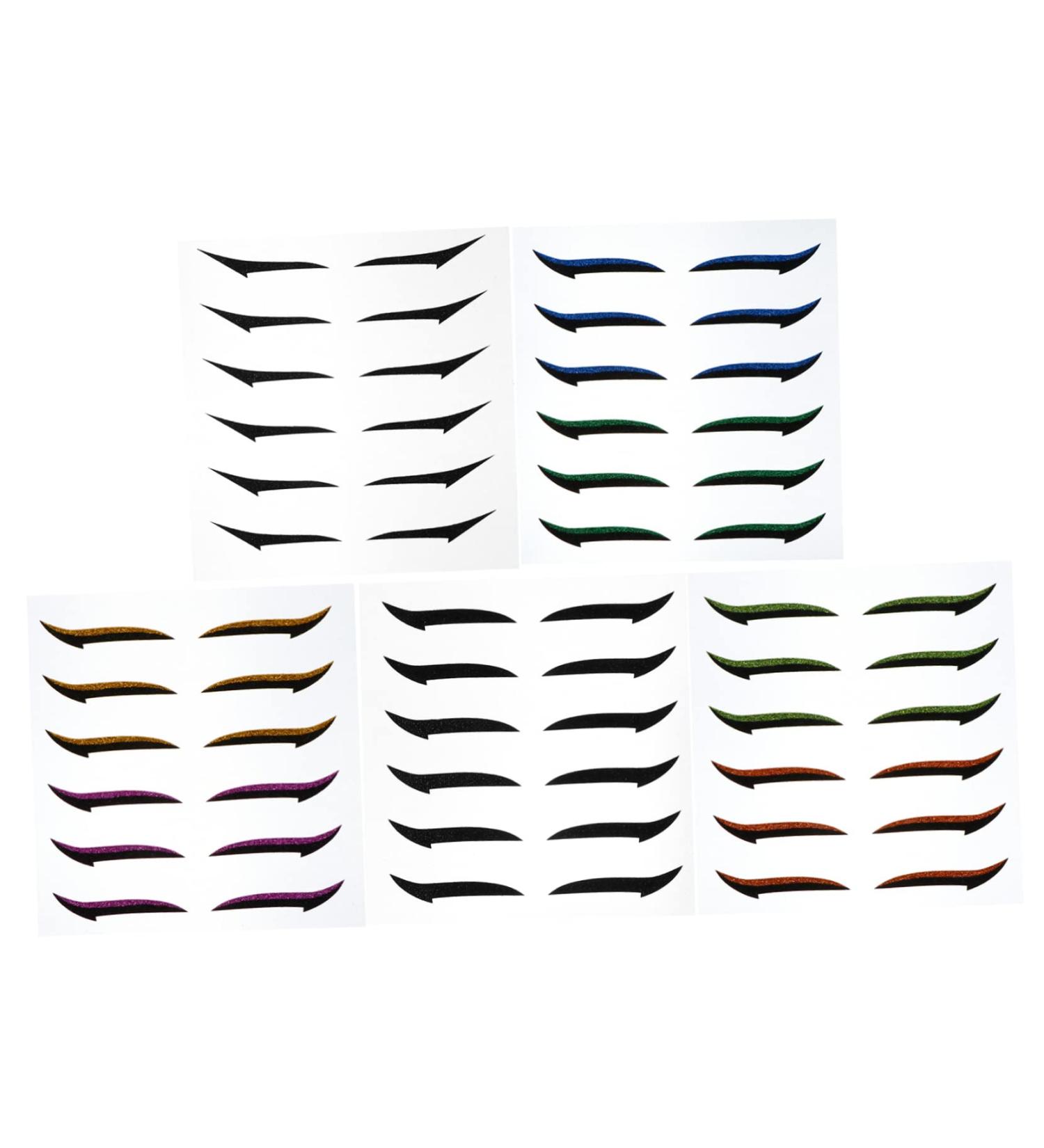 FOMIYES 36 Pairs Glitter Eyeliner Eye Skin Sticker Self-adhesive Eyeliner Sticker Miss Adhesive Tape Flash - Buy Online on GoSupps.com