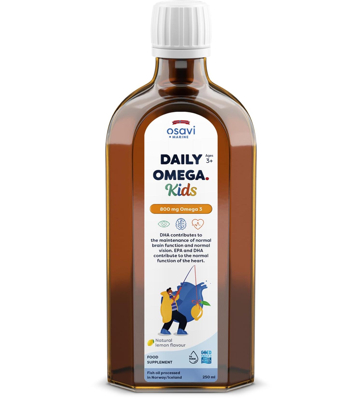 Osavi Daily Omega Kids 800mg Omega 3 Natural Lemon 250 ml