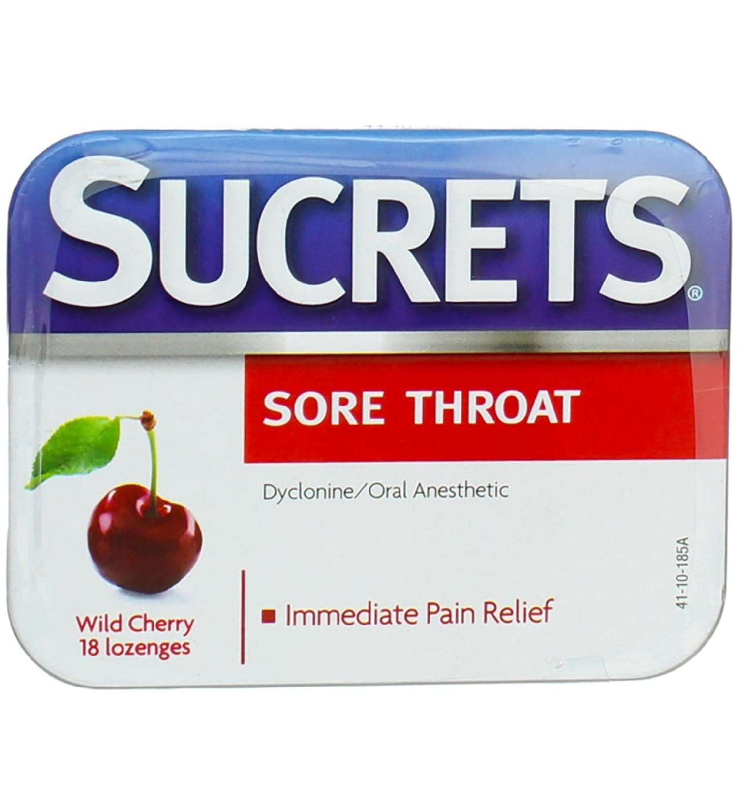 Sucrets Sore Throat Lozenges - Wild Cherry Flavor (18 Count 6 Pack) | Fast International Shipping - Buy Online on GoSupps.com