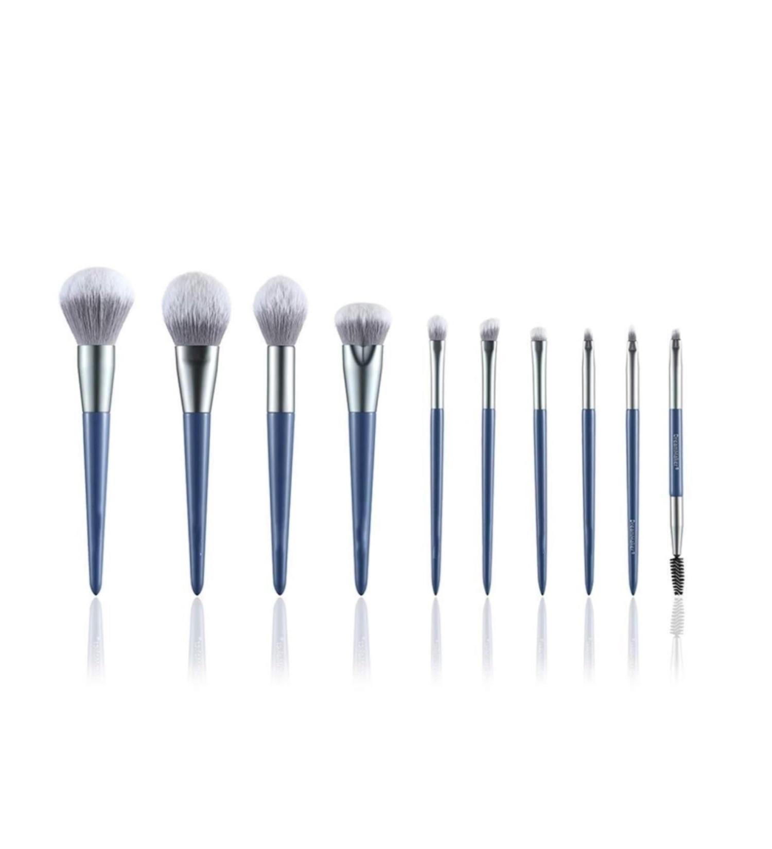 Buy Premium Synthetic Makeup Brush Set - 10 Essential Brushes for Concealer Foundation & Eyeshadow - Buy Online on GoSupps.com