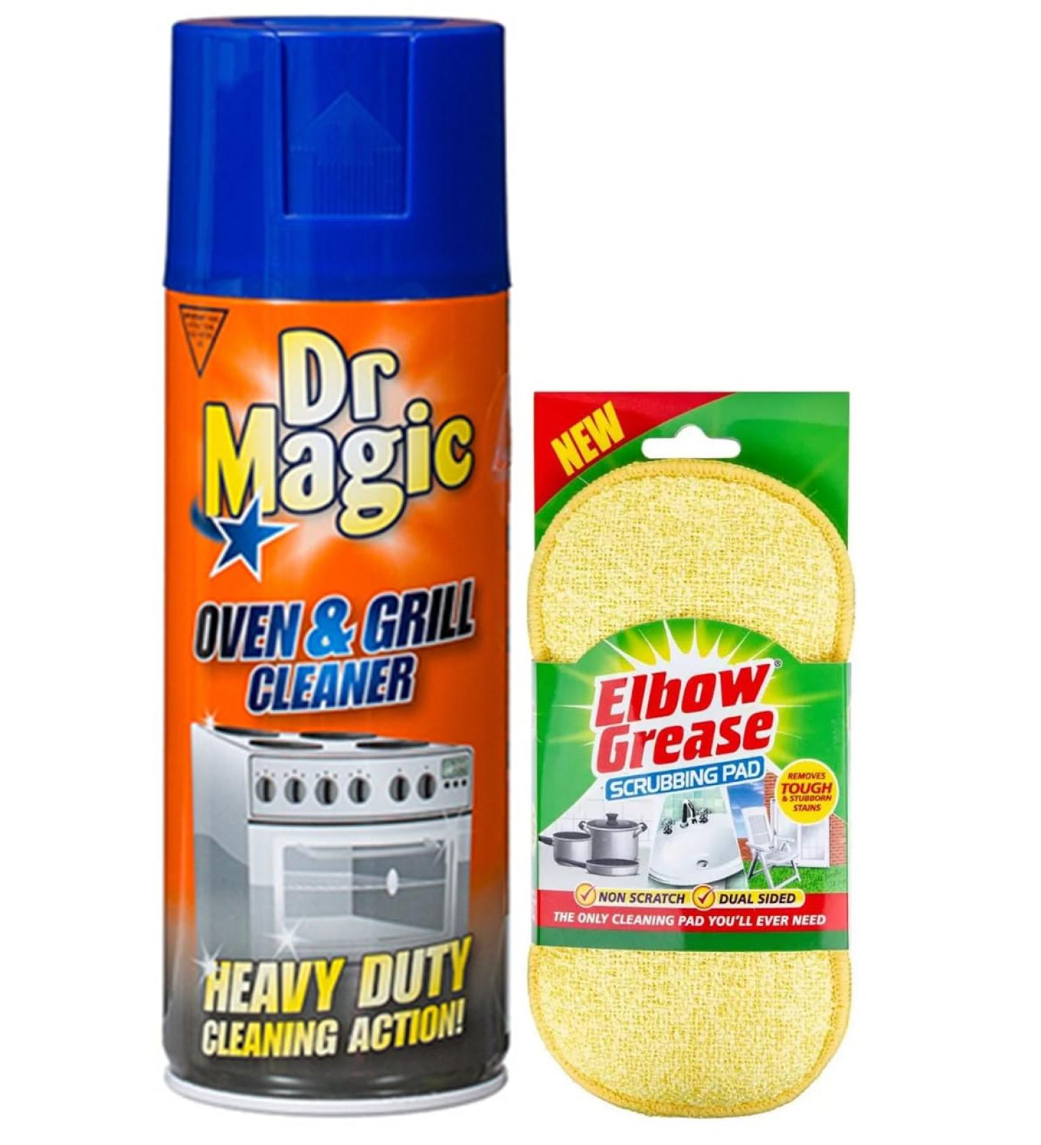 Dr Magic Oven and Grill Cleaner Spray (1X 390 ml)- Effortlessly and Effectively Remove All Stubborn Food Residues and Grease from Oven and Grill -With Scrubbing Pad Dr Magic Oven and Grill Cleaner + Scrubbing Pad - Buy Online on GoSupps.com