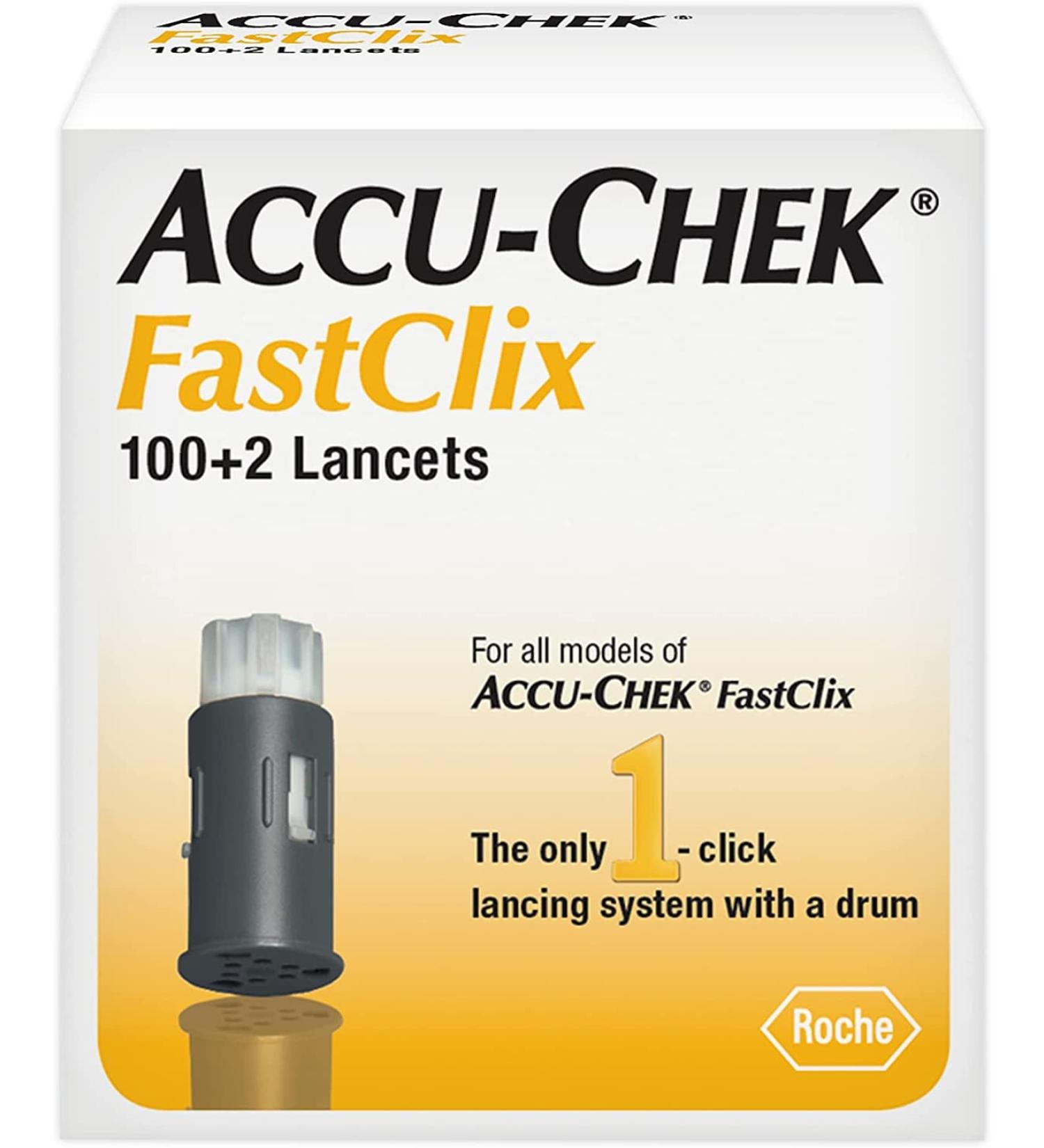 ACCU-CHEK FastClix Lancets 102 Each (Pack of 2)