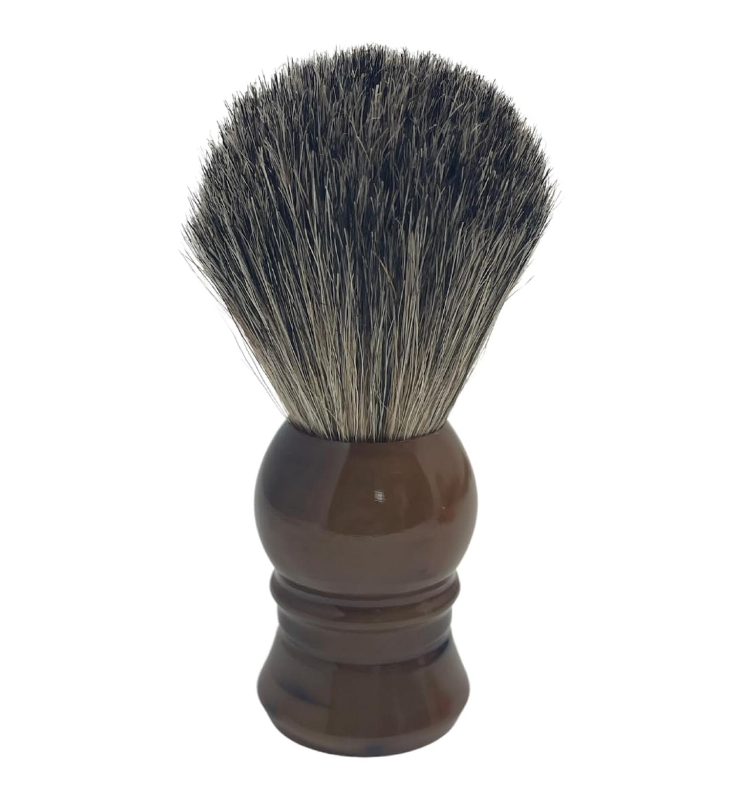 G.B.S Pure Badger Bristle Horn Shaving Brush - Effortless Glide for All Razors | Premium Shaving Accessories - International Shipping Available - Buy Online on GoSupps.com