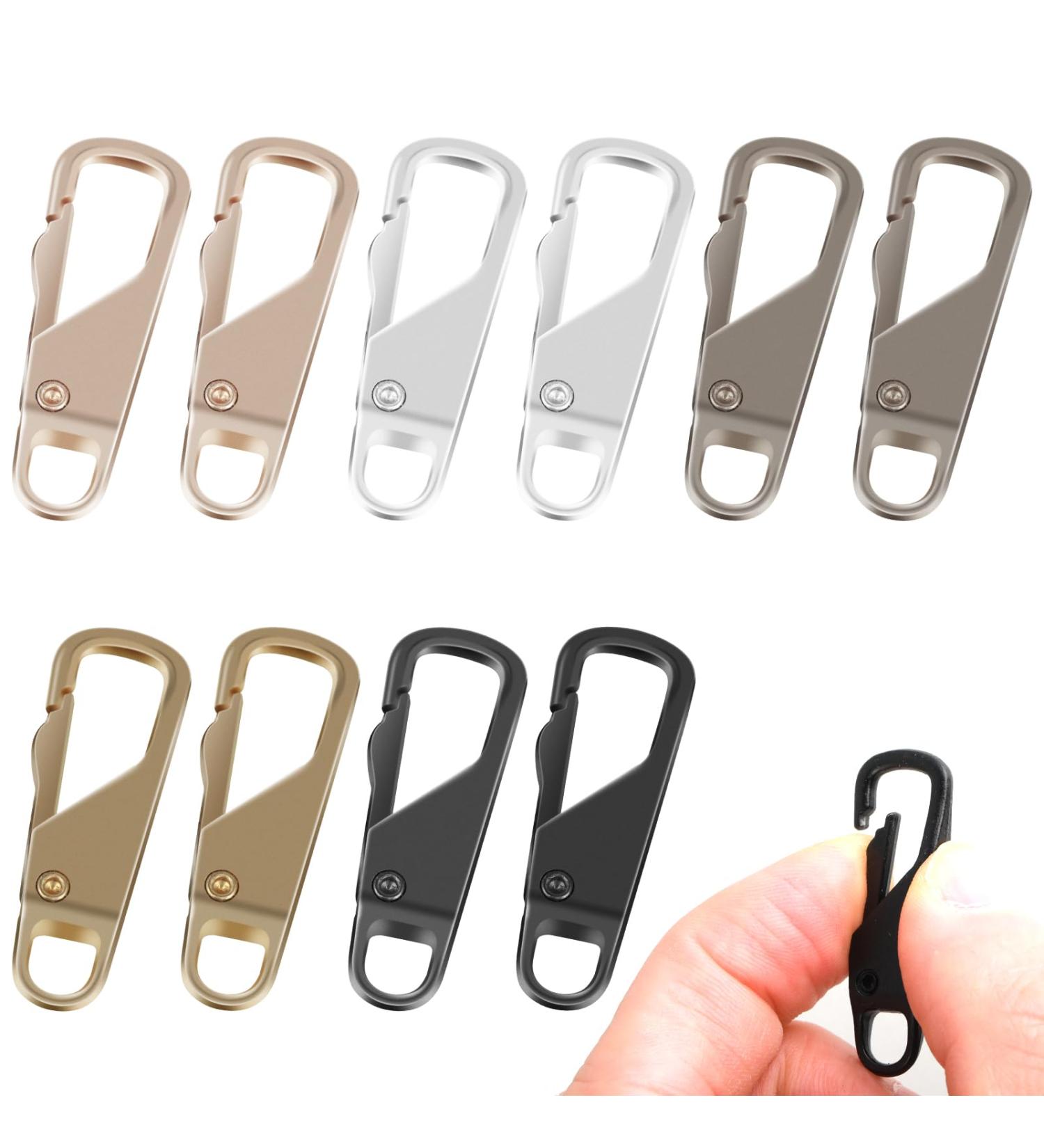 Cobee Metal Replacement Zipper Handles - 10 Easy Grip Zip Toppers for Luggage Suitcases & Backpacks - Durable Zipper Fixer - Buy Online on GoSupps.com