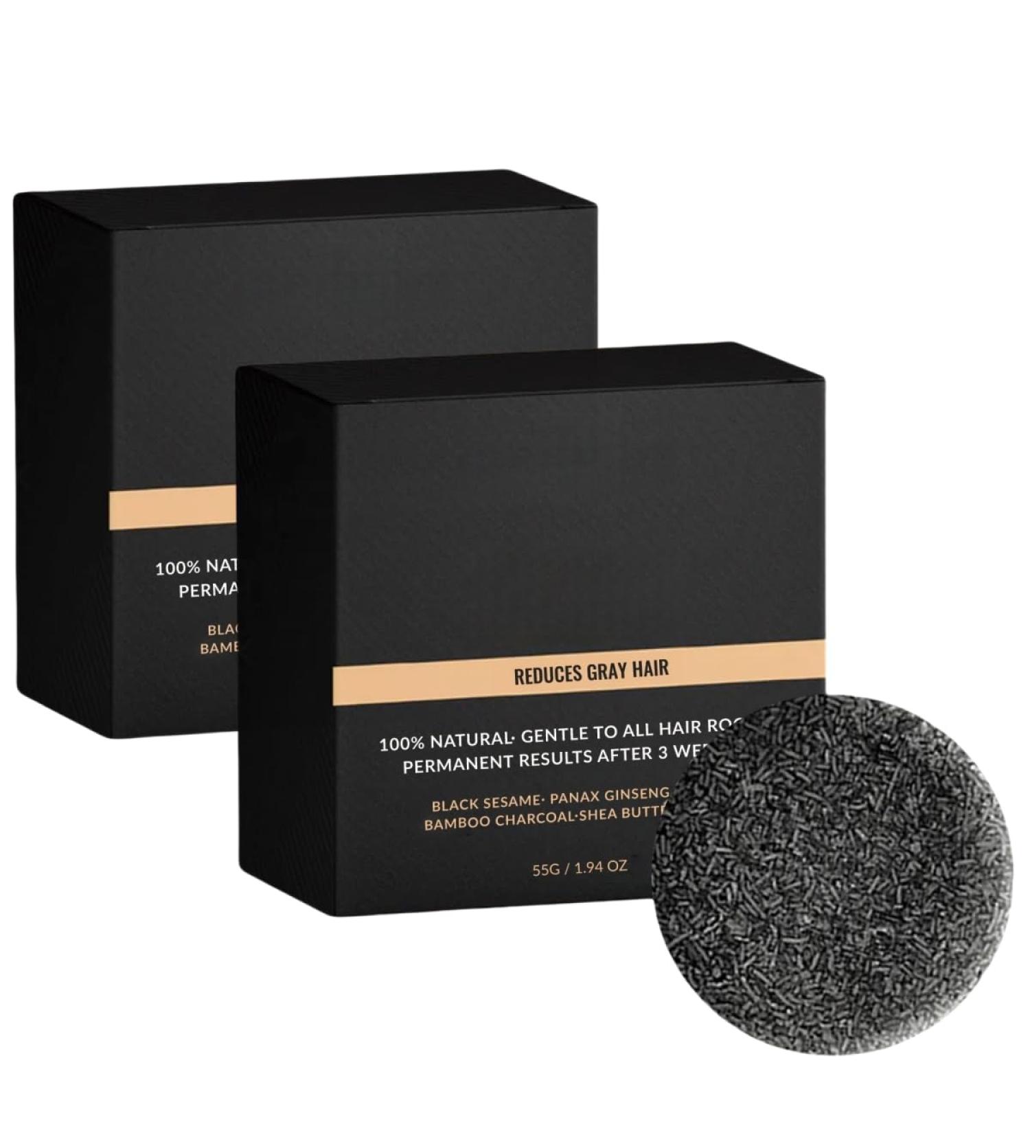 Savon anti-cheveux gris savon blanchissant naturel pour cheveux noirs hydratant nettoie en profondeur et fortifie le cuir chevelu 2pcs - Buy Online on GoSupps.com