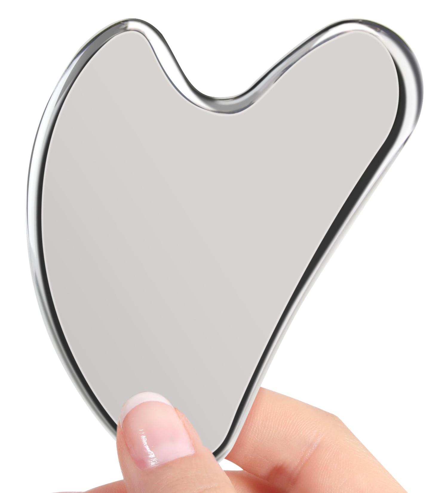 Stainless Steel Gua Sha Tool for Face & Body | Premium Gua Sha Massage Tool for Sculpting & Relaxation - Buy Online on GoSupps.com